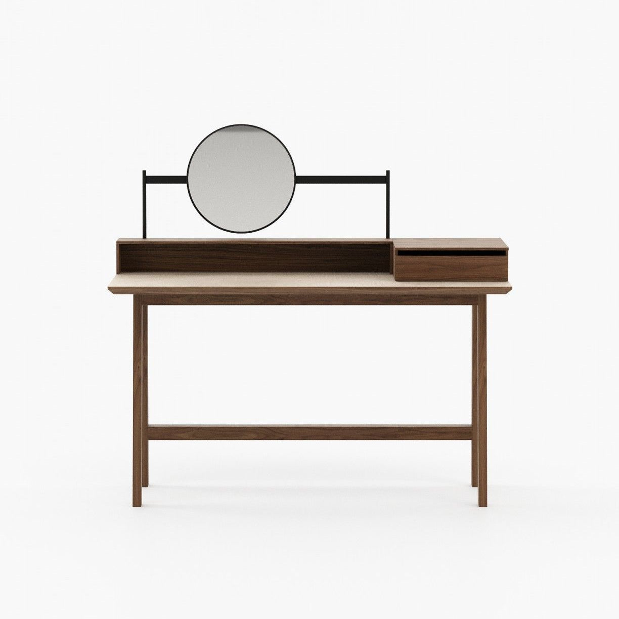 Laskasas MORETON Dressing Table Walnut Veneer Matte - Araco Interiors