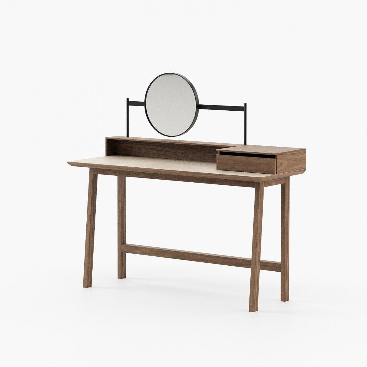 Laskasas MORETON Dressing Table Walnut Veneer Matte - Araco Interiors