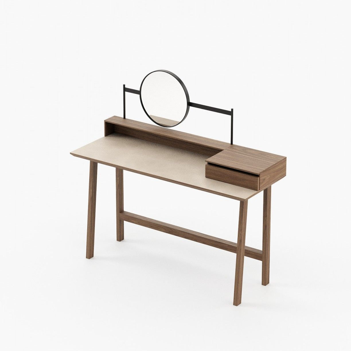 Laskasas MORETON Dressing Table Walnut Veneer Matte - Araco Interiors