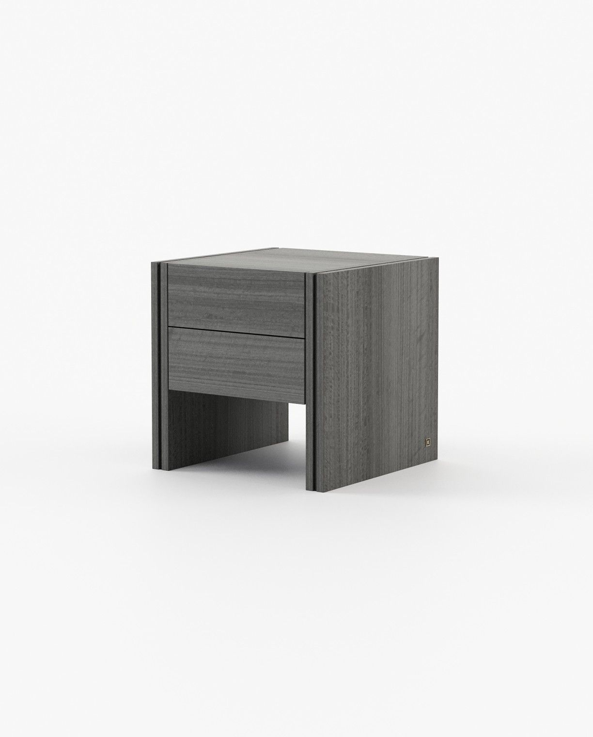 Laskasas MUCALA Bedside Cabinet & Table Grey Eucalyptus Veneer Matte - Araco Interiors
