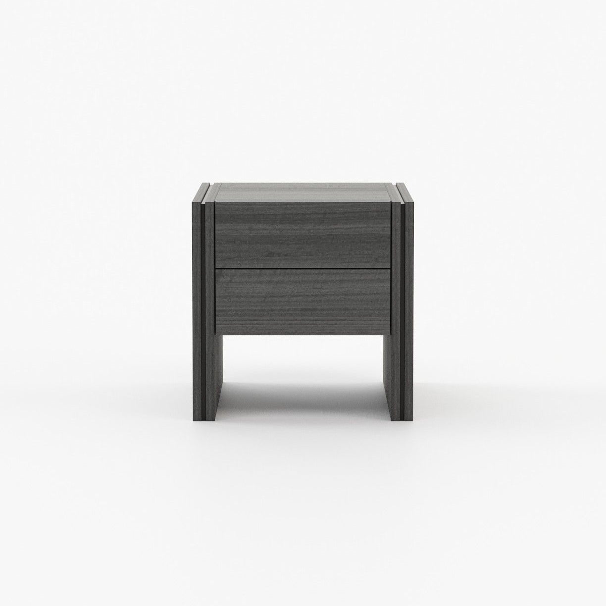 Laskasas MUCALA Bedside Cabinet & Table Grey Eucalyptus Veneer Matte - Araco Interiors