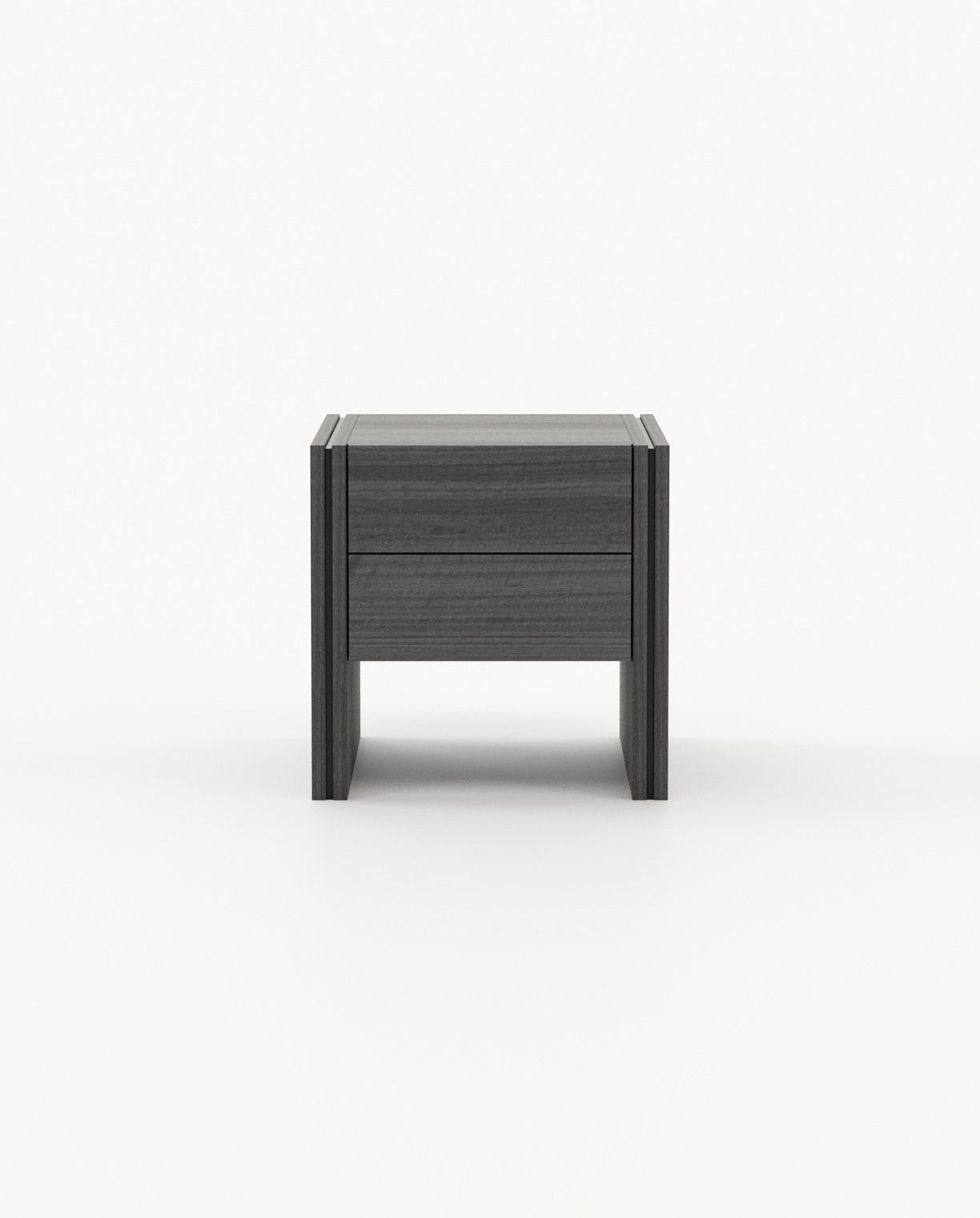 Laskasas MUCALA Bedside Cabinet & Table Grey Eucalyptus Veneer Matte - Araco Interiors