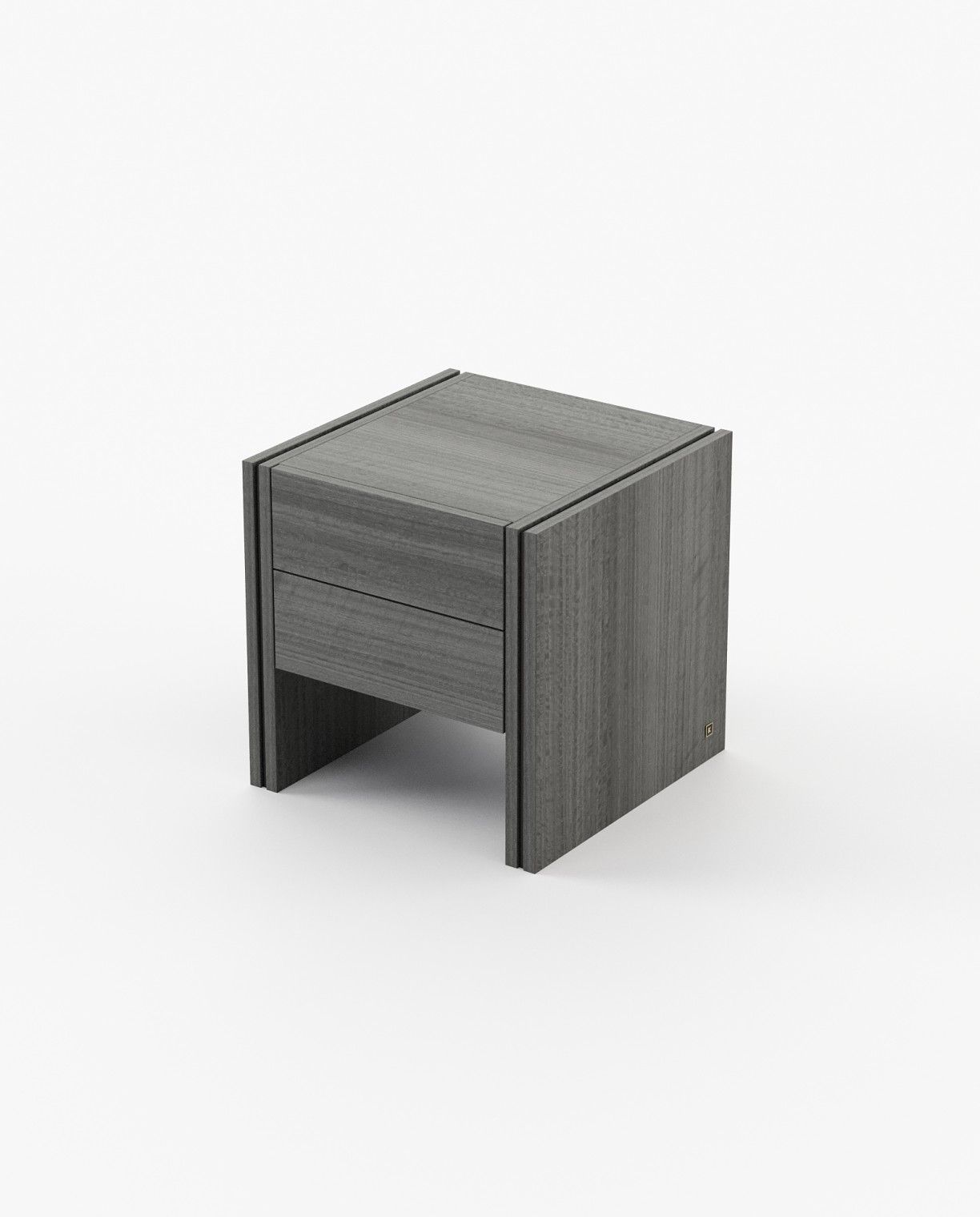 Laskasas MUCALA Bedside Cabinet & Table Grey Eucalyptus Veneer Matte - Araco Interiors