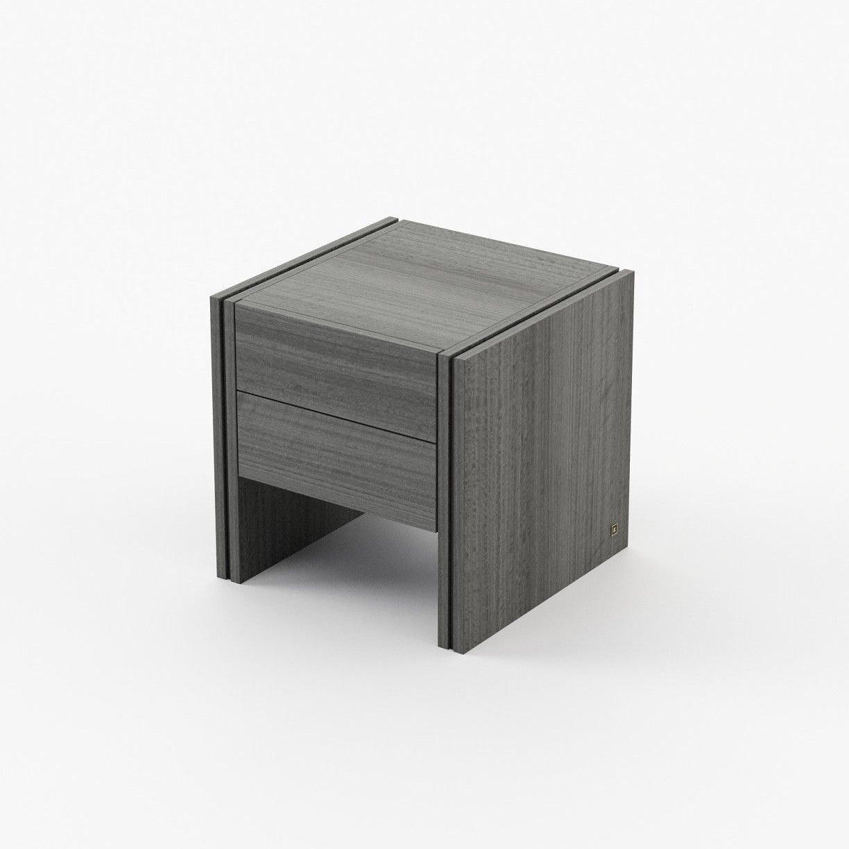 Laskasas MUCALA Bedside Cabinet & Table Grey Eucalyptus Veneer Matte - Araco Interiors