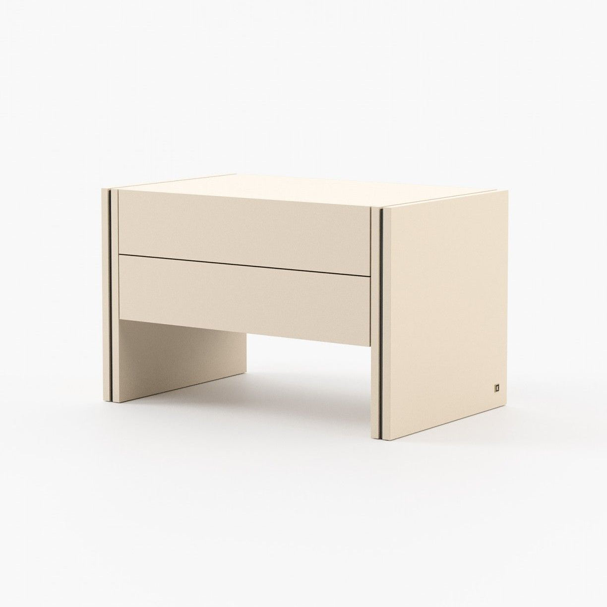 Laskasas MUCALA Bedside Cabinet & Table Moka Lacquer Matte - Araco Interiors