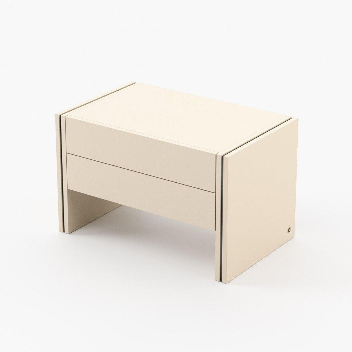Laskasas MUCALA Bedside Cabinet & Table Moka Lacquer Matte - Araco Interiors