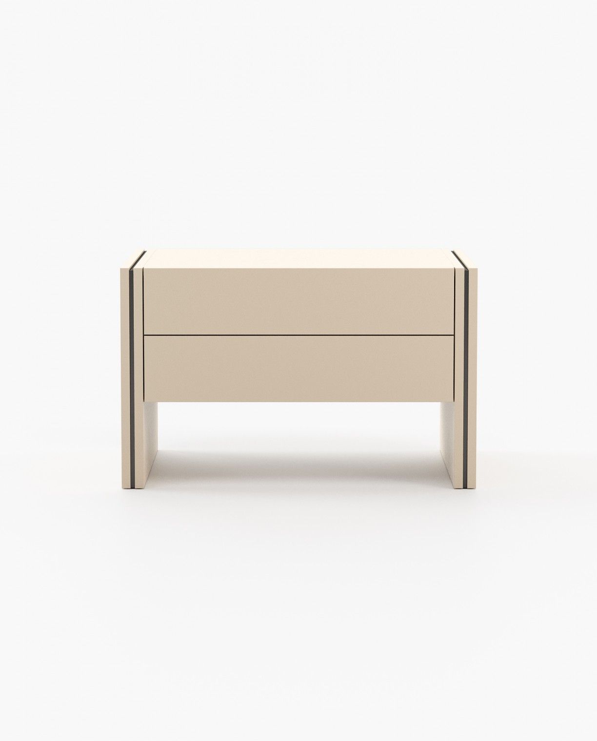Laskasas MUCALA Bedside Cabinet & Table Moka Lacquer Matte - Araco Interiors
