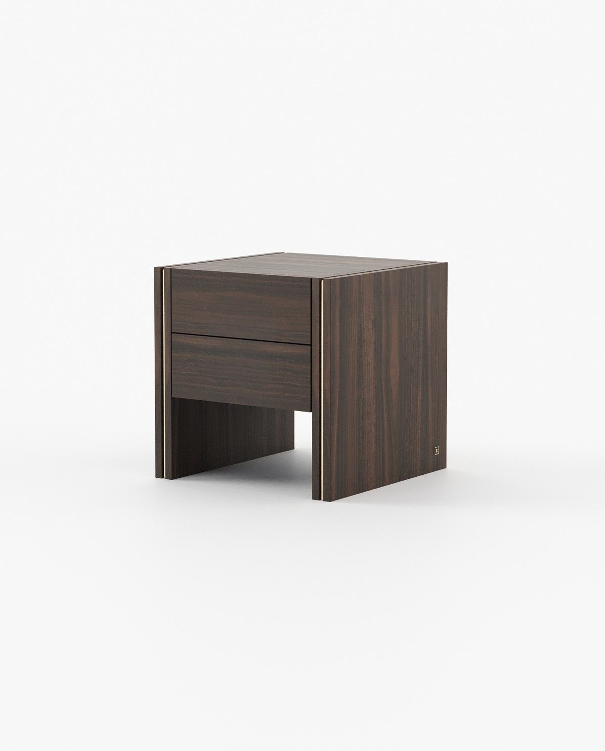 Laskasas MUCALA Bedside Cabinet & Table Smoked Eucalyptus Veneer Matte - Araco Interiors