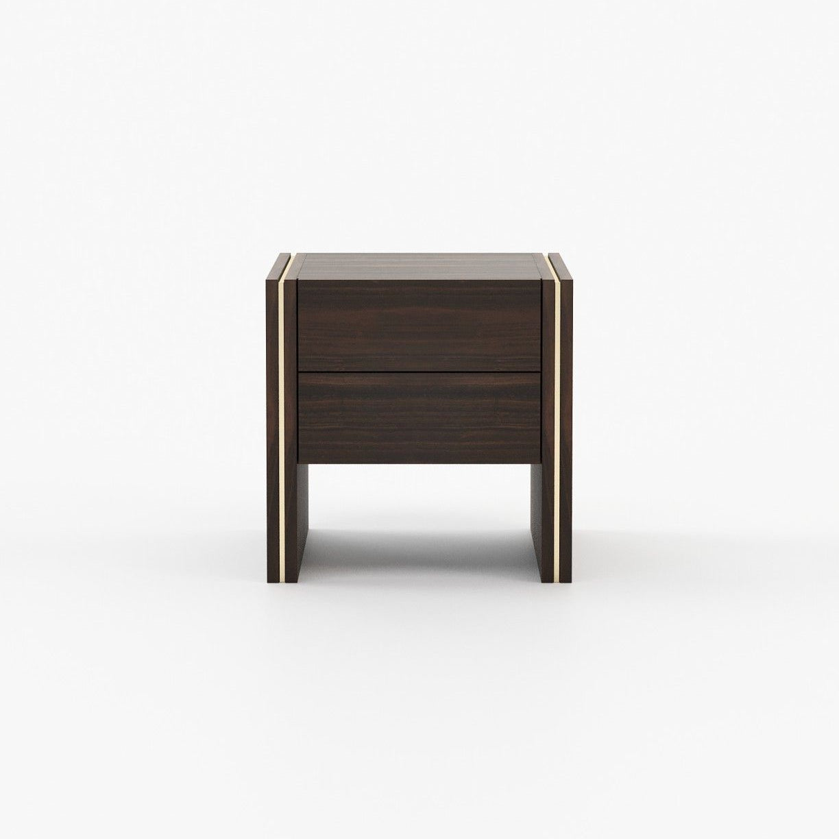 Laskasas MUCALA Bedside Cabinet & Table Smoked Eucalyptus Veneer Matte - Araco Interiors