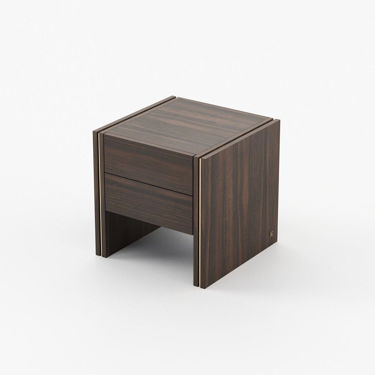 Laskasas MUCALA Bedside Cabinet & Table Smoked Eucalyptus Veneer Matte - Araco Interiors
