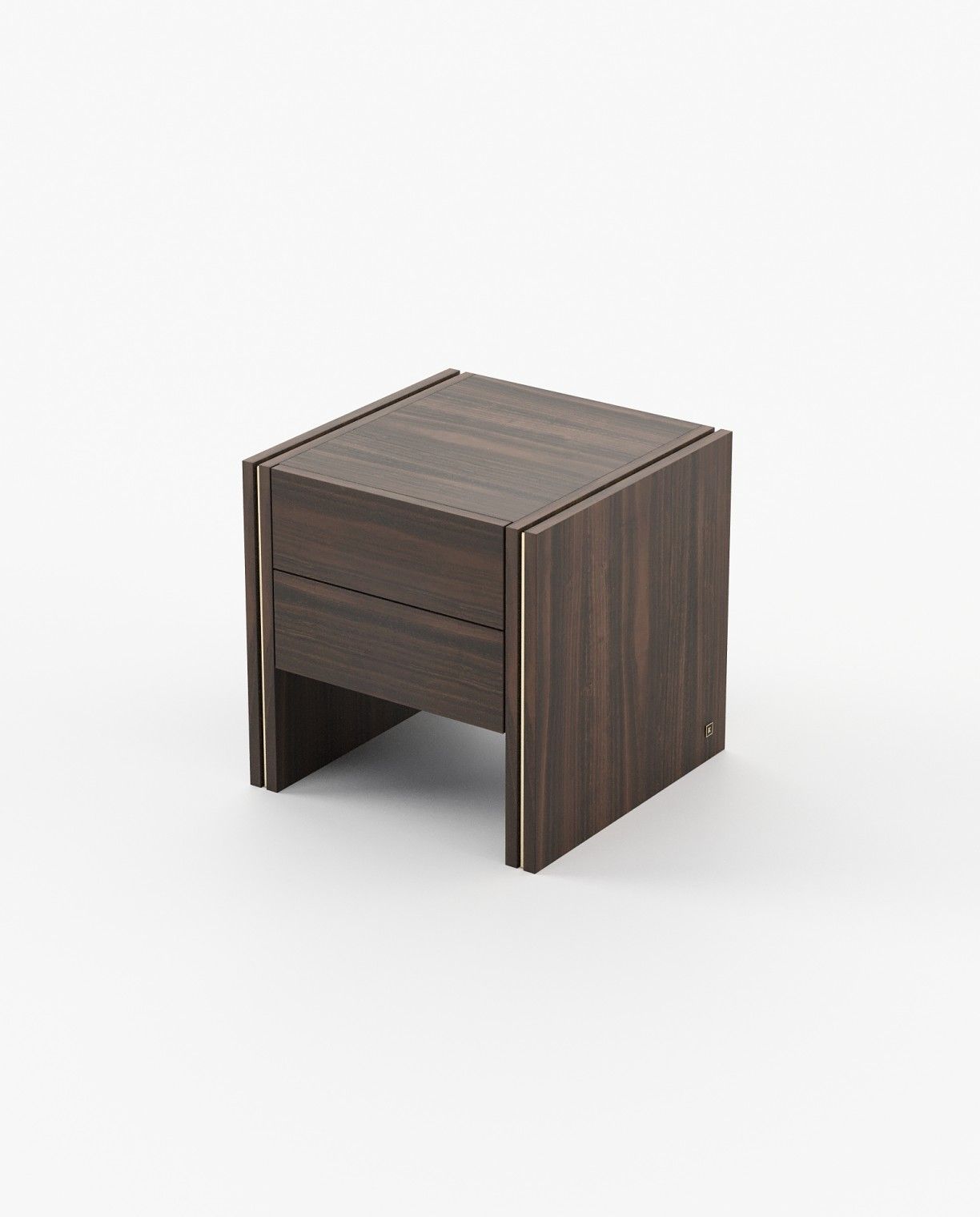 Laskasas MUCALA Bedside Cabinet & Table Smoked Eucalyptus Veneer Matte - Araco Interiors