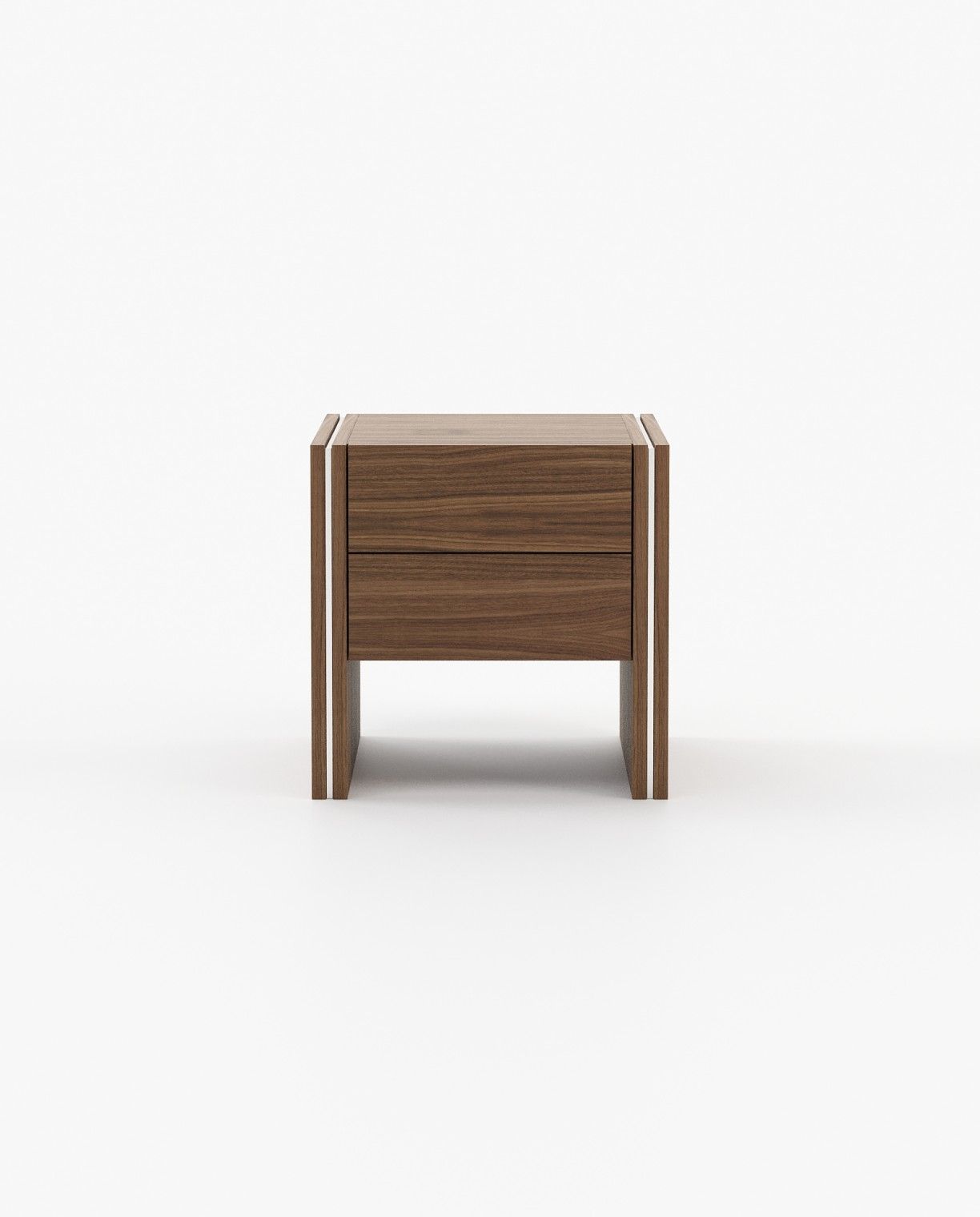 Laskasas MUCALA Bedside Cabinet & Table Walnut Veneer Matte - Araco Interiors