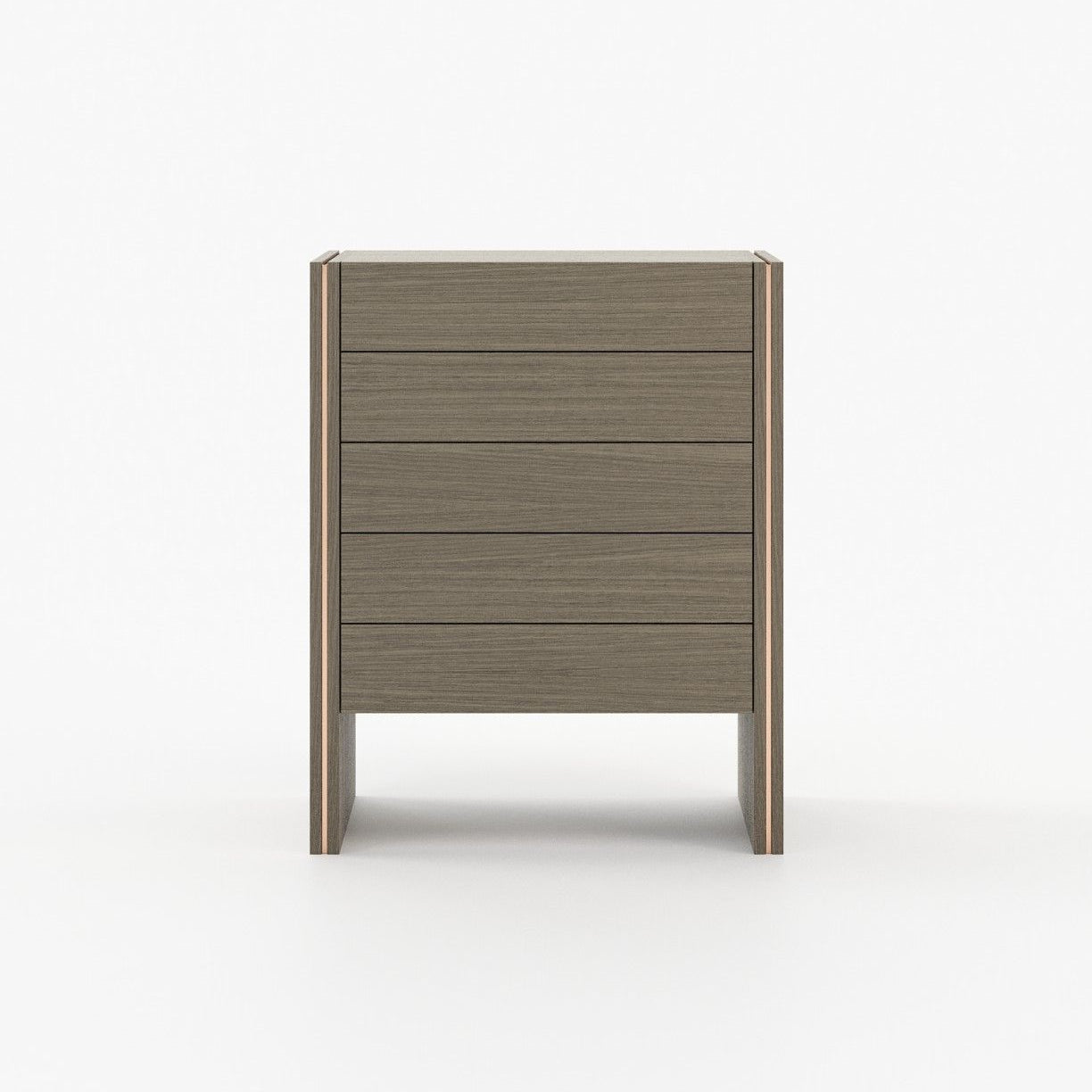 Laskasas MUCALA Tallboy Chest of Drawers Aged Oak Veneer Matte - Araco Interiors