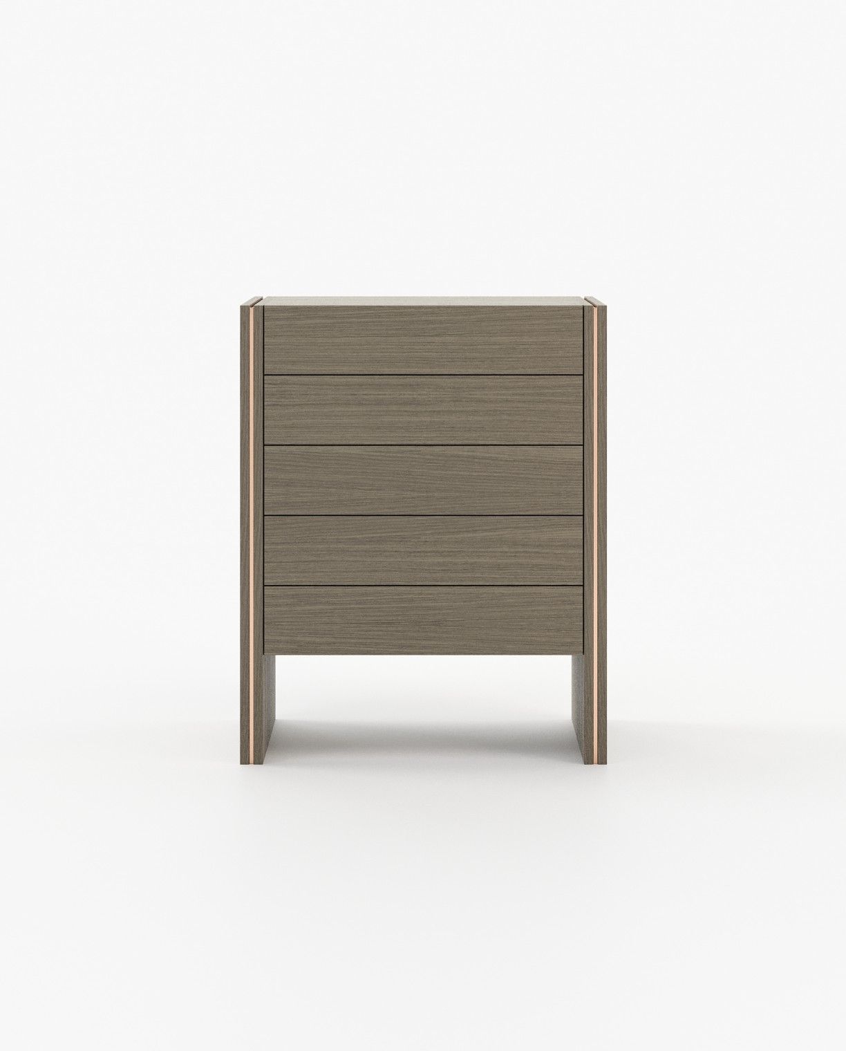 Laskasas MUCALA Tallboy Chest of Drawers Aged Oak Veneer Matte - Araco Interiors