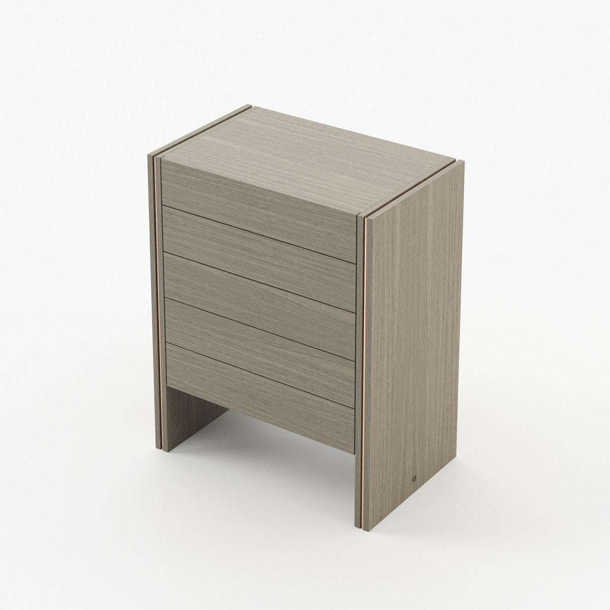 Laskasas MUCALA Tallboy Chest of Drawers Aged Oak Veneer Matte - Araco Interiors