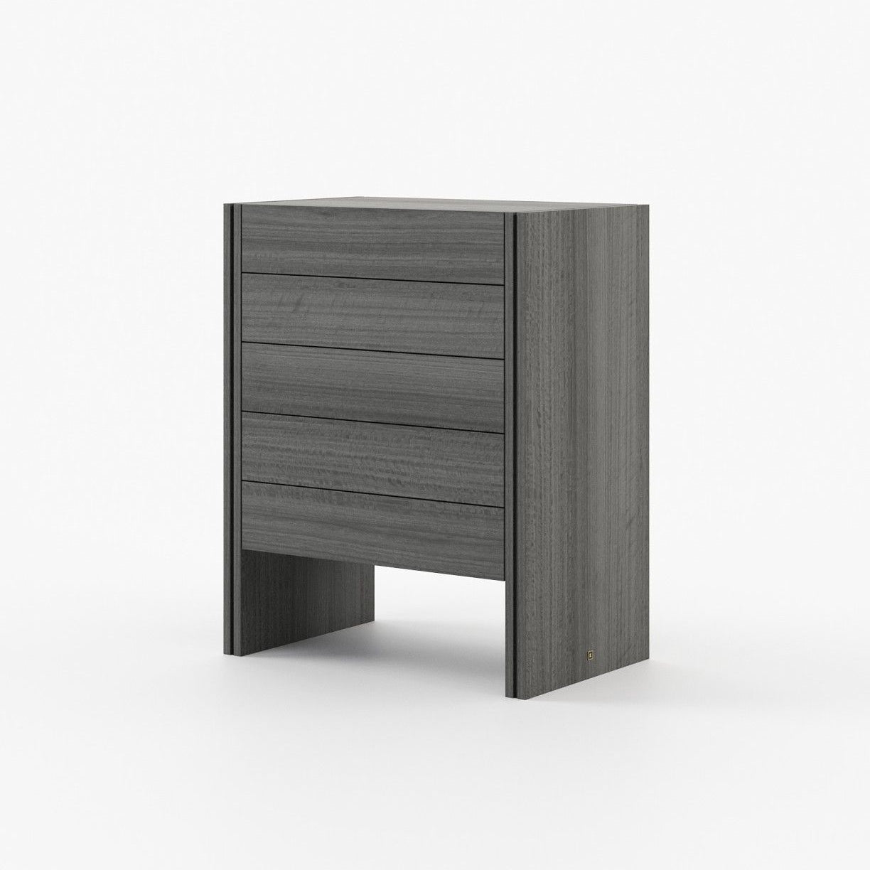 Laskasas MUCALA Tallboy Chest of Drawers Grey Eucalyptus Veneer Matte - Araco Interiors