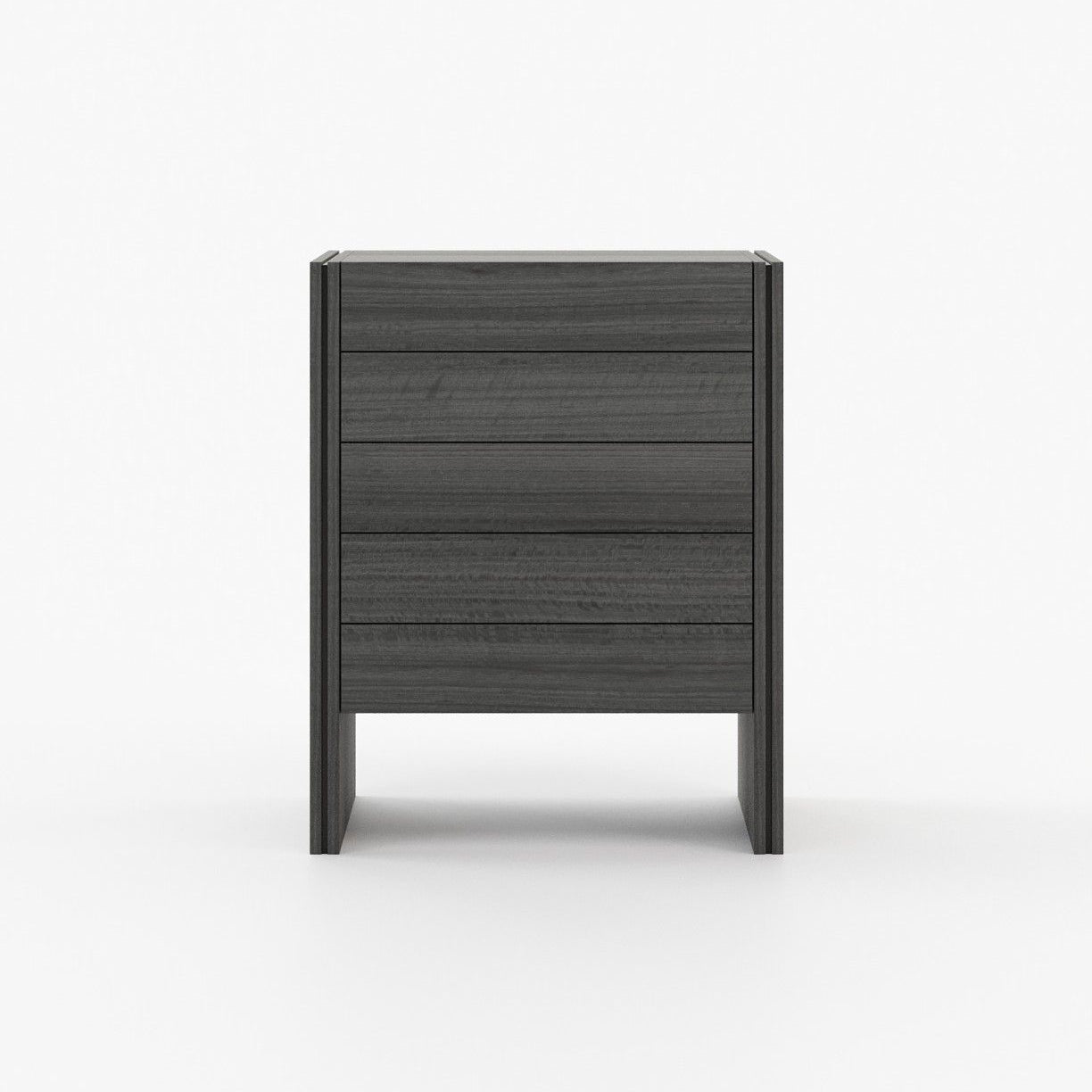 Laskasas MUCALA Tallboy Chest of Drawers Grey Eucalyptus Veneer Matte - Araco Interiors