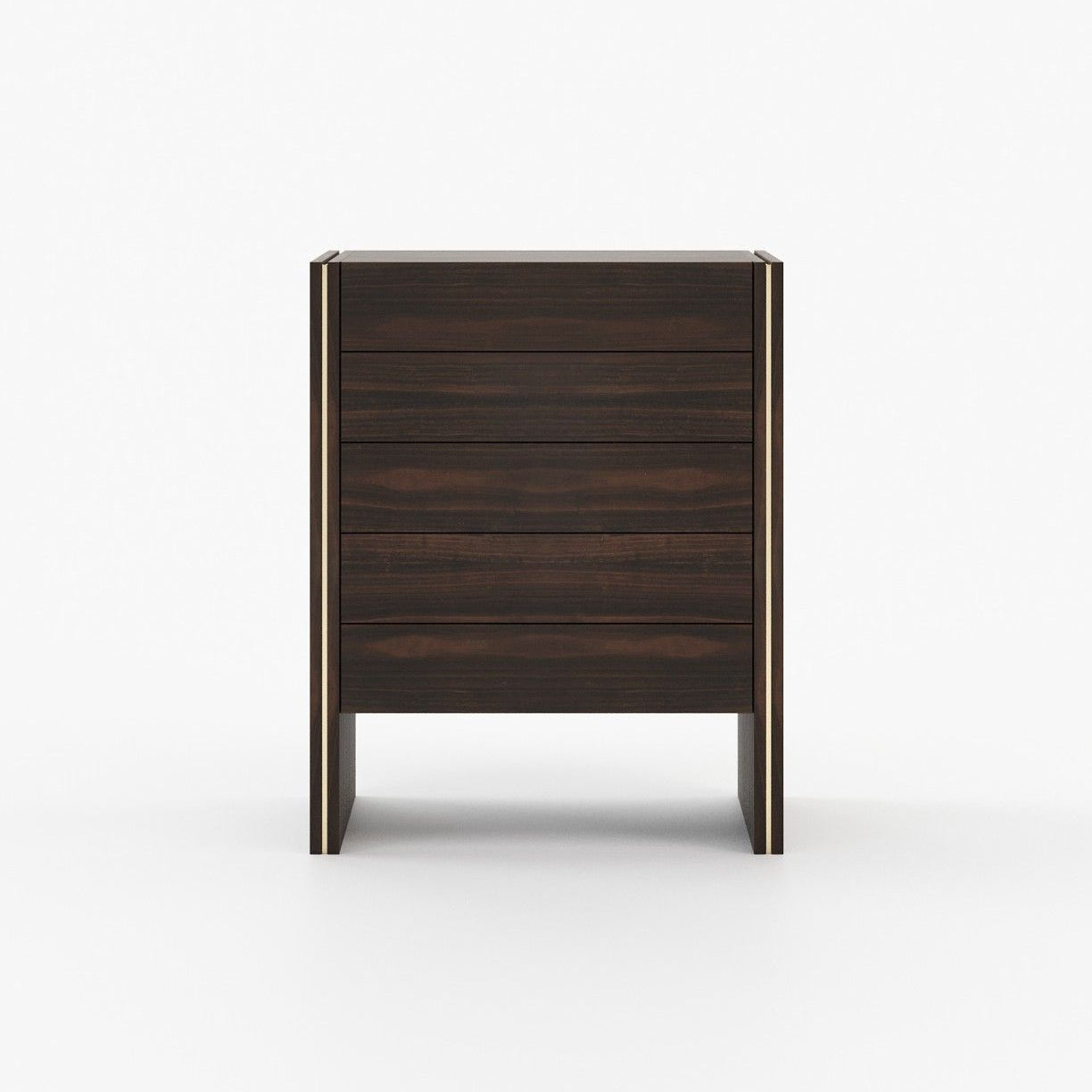 Laskasas MUCALA Tallboy Chest of Drawers Smoked Eucalyptus Veneer Matte - Araco Interiors