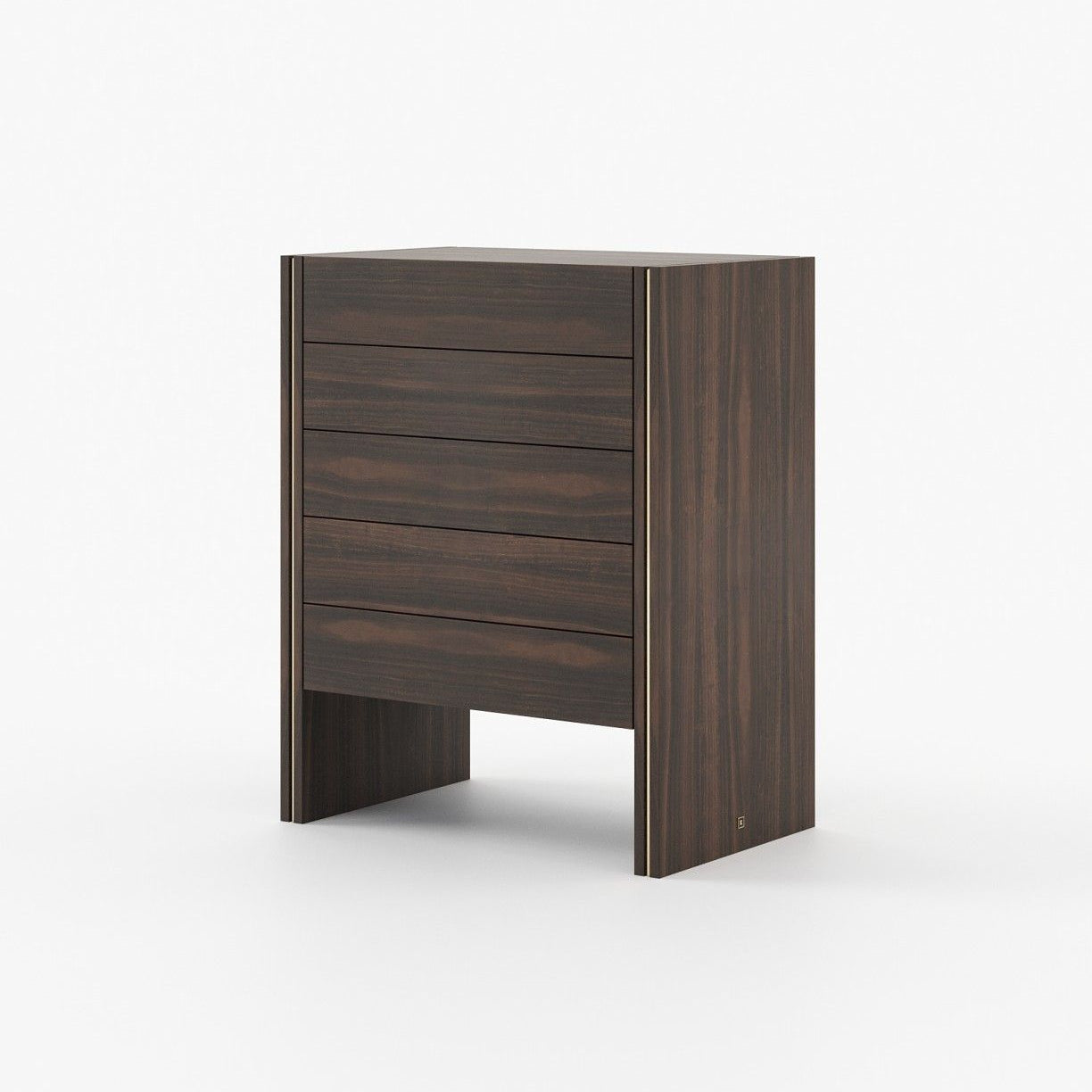 Laskasas MUCALA Tallboy Chest of Drawers Smoked Eucalyptus Veneer Matte - Araco Interiors
