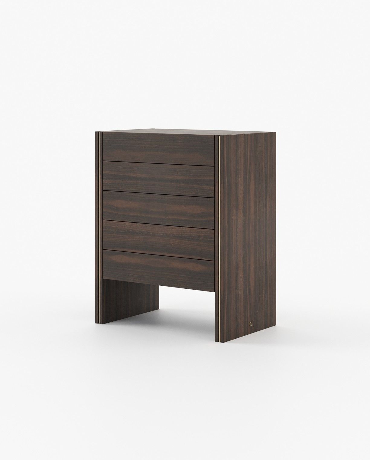 Laskasas MUCALA Tallboy Chest of Drawers Smoked Eucalyptus Veneer Matte - Araco Interiors