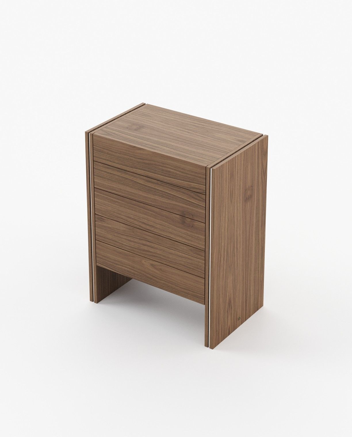 Laskasas MUCALA Tallboy Chest of Drawers Walnut Veneer Matte - Araco Interiors