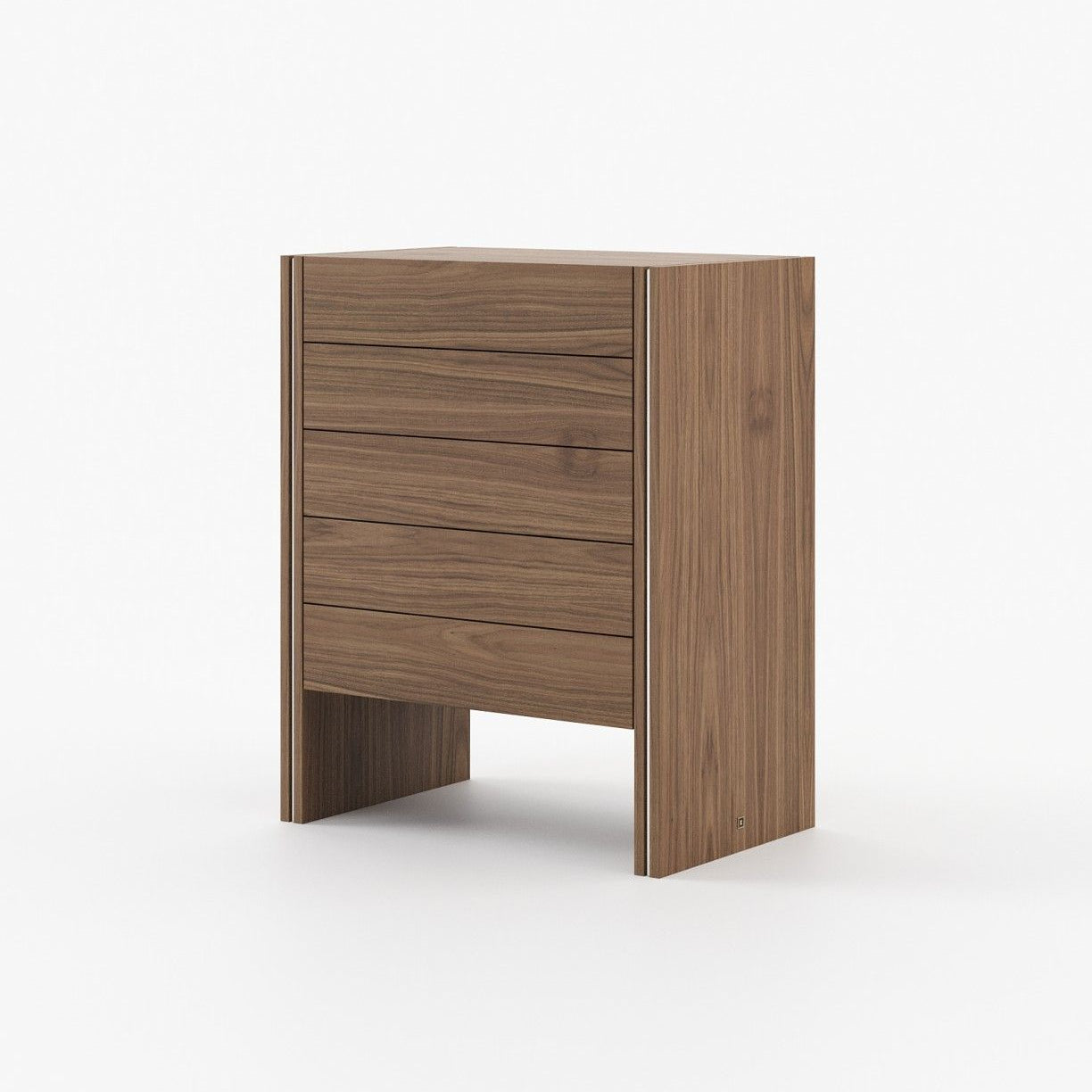 Laskasas MUCALA Tallboy Chest of Drawers Walnut Veneer Matte - Araco Interiors