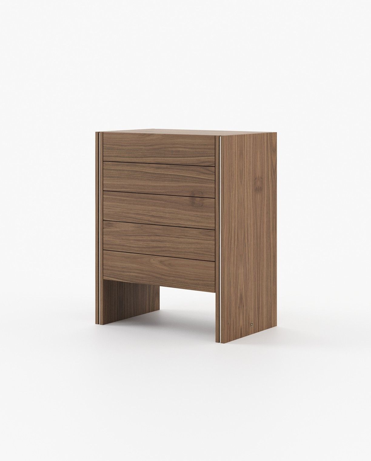 Laskasas MUCALA Tallboy Chest of Drawers Walnut Veneer Matte - Araco Interiors