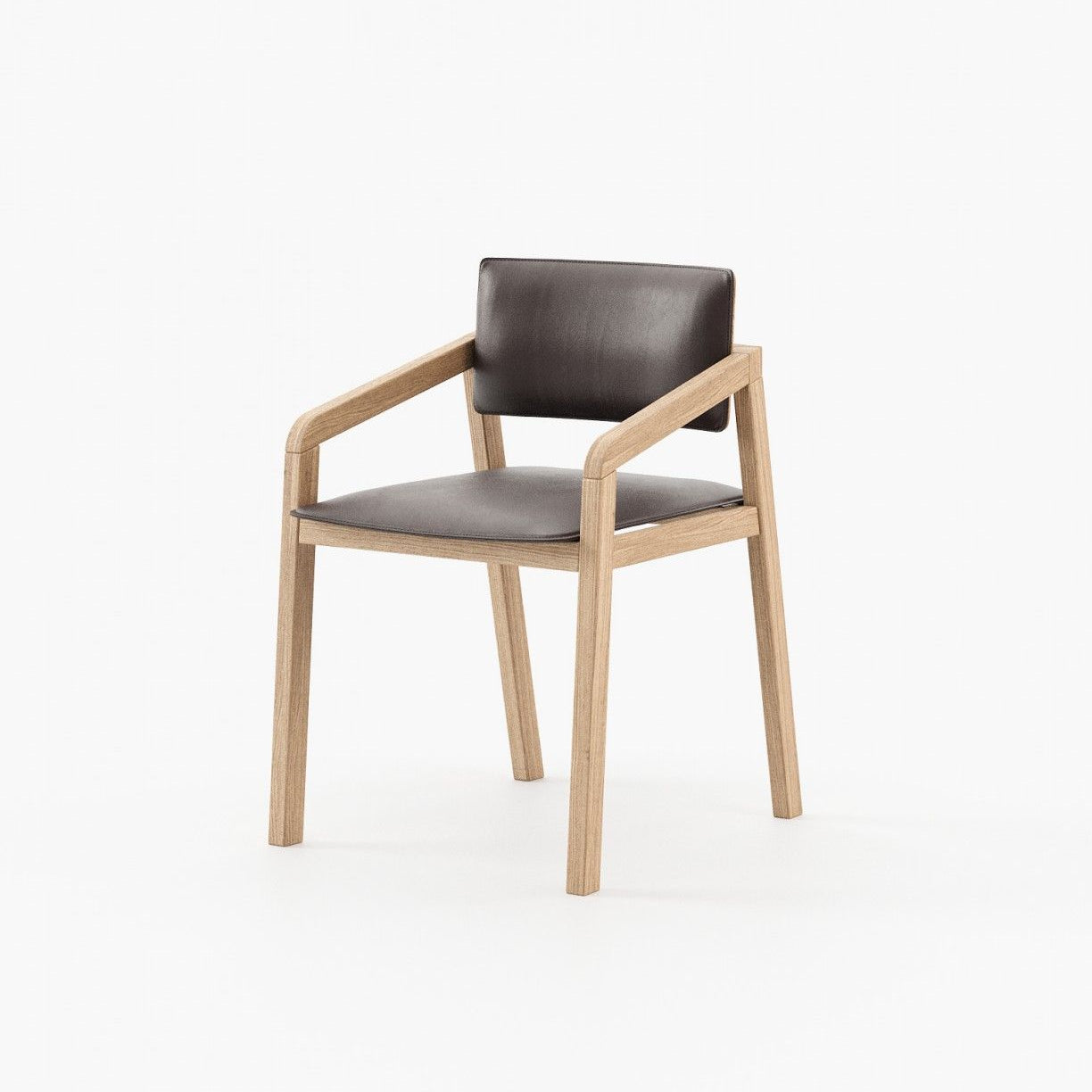 Laskasas MULL with arms Dining Chair & Bench Athens Dark Brown - Araco Interiors