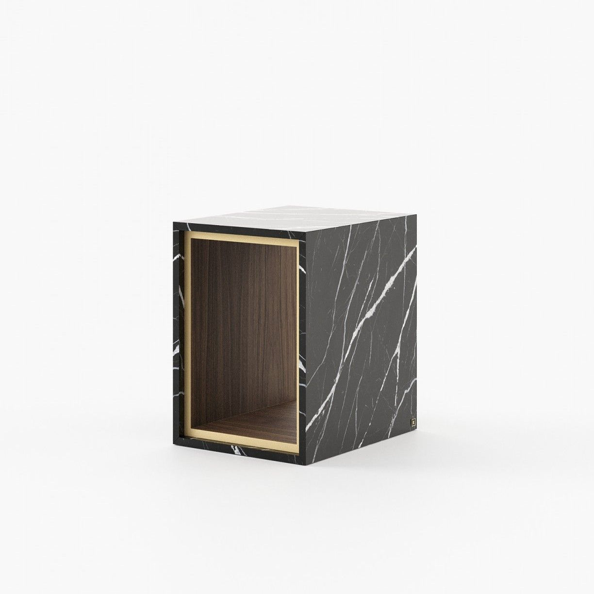 Laskasas NILO Nest & Side Table Nero Marquina Polished Marble - Araco Interiors
