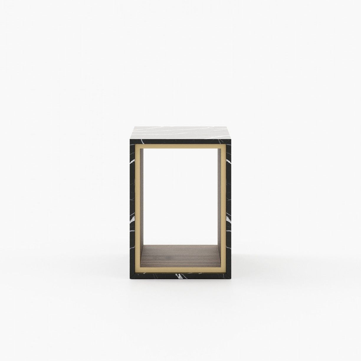 Laskasas NILO Nest & Side Table Nero Marquina Polished Marble - Araco Interiors