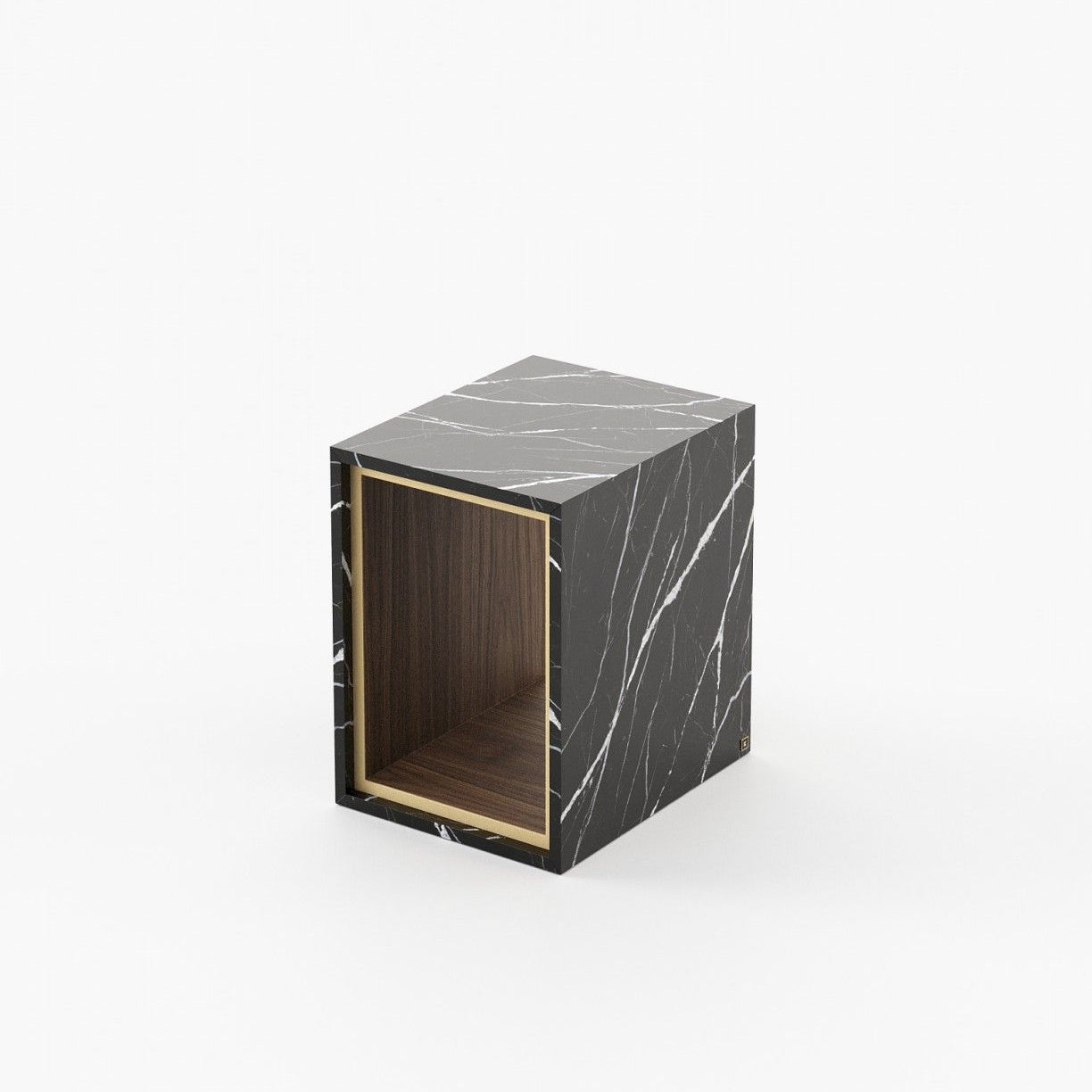 Laskasas NILO Nest & Side Table Nero Marquina Polished Marble - Araco Interiors