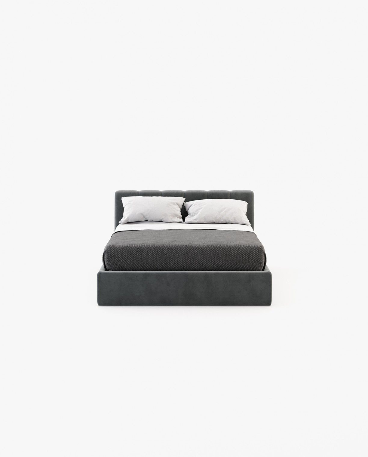 Laskasas NORMA Bed & Headboard Vienna Anthracite - Araco Interiors