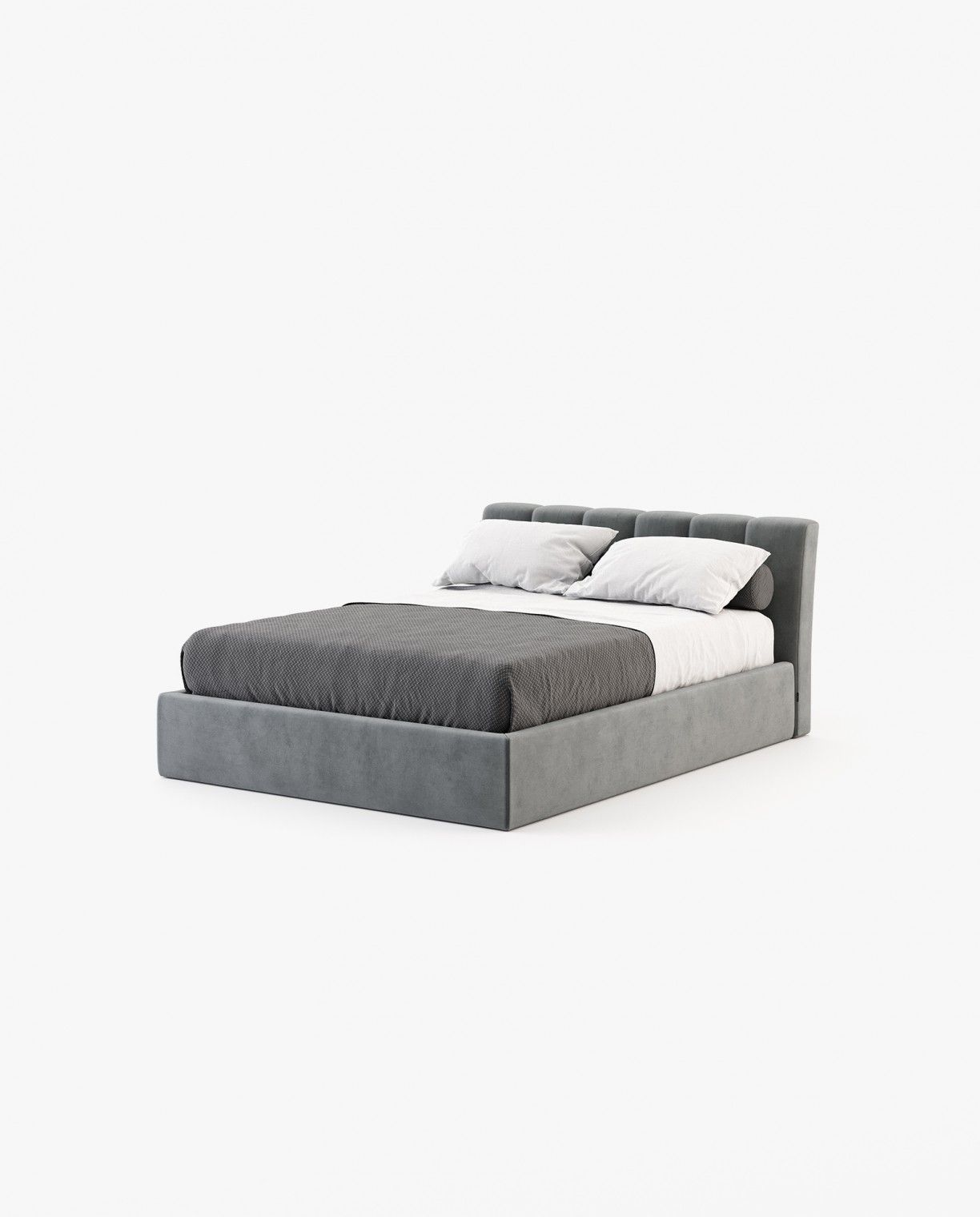 Laskasas NORMA Bed & Headboard Vienna Anthracite - Araco Interiors