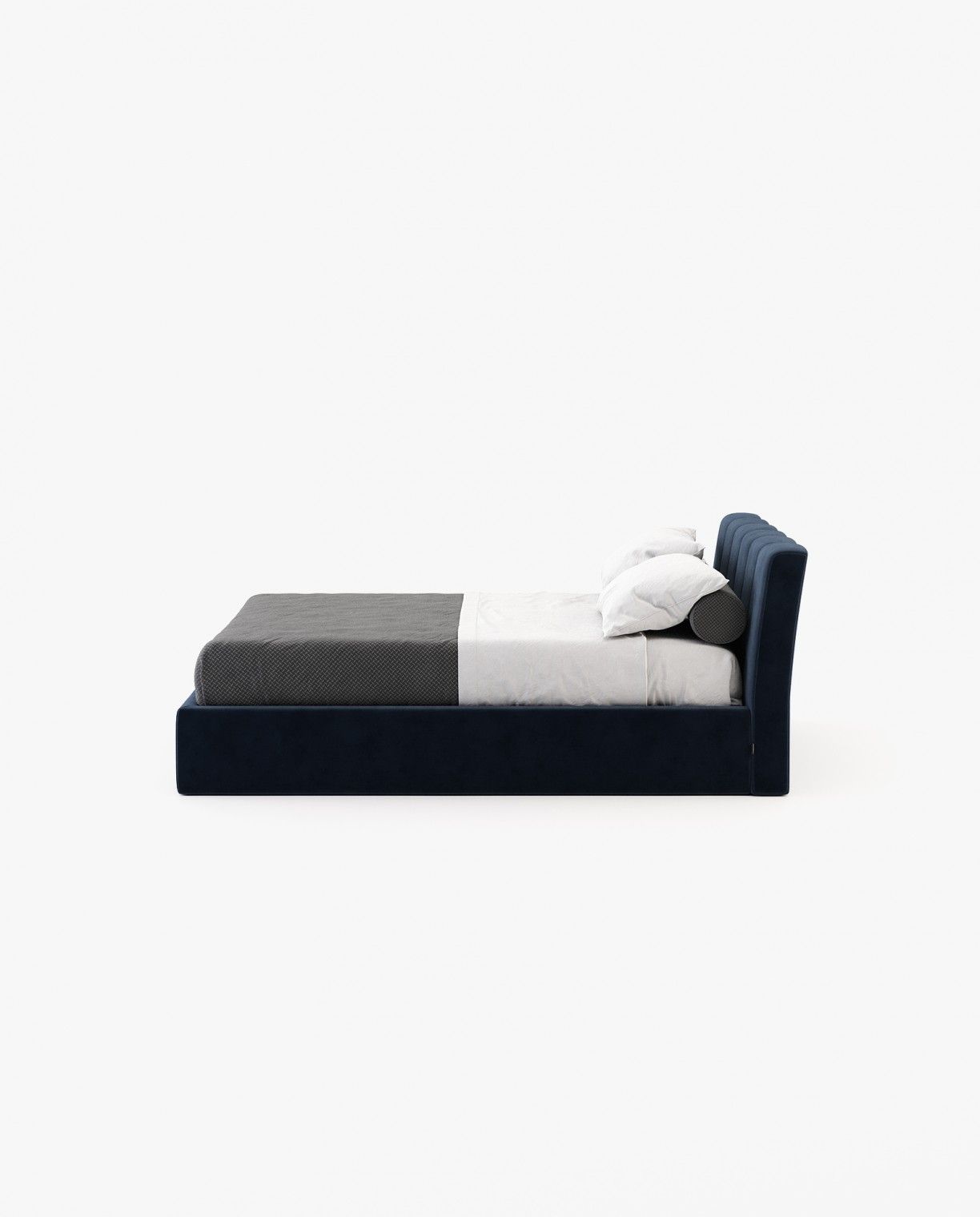 Laskasas NORMA Bed & Headboard Vienna Deep Blue - Araco Interiors