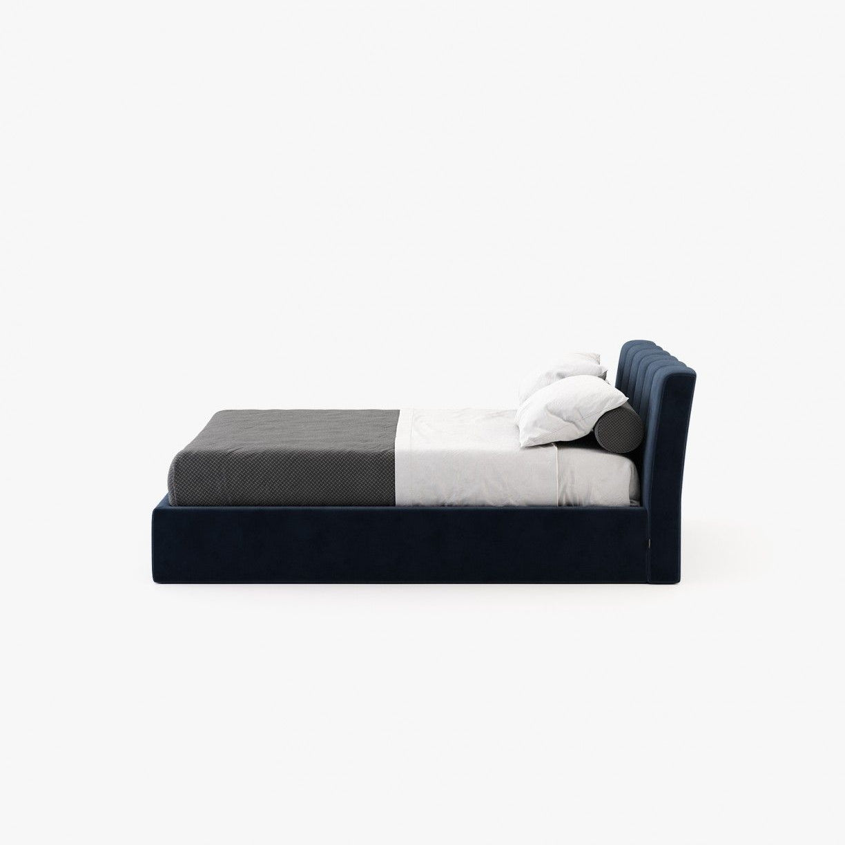 Laskasas NORMA Bed & Headboard Vienna Deep Blue - Araco Interiors
