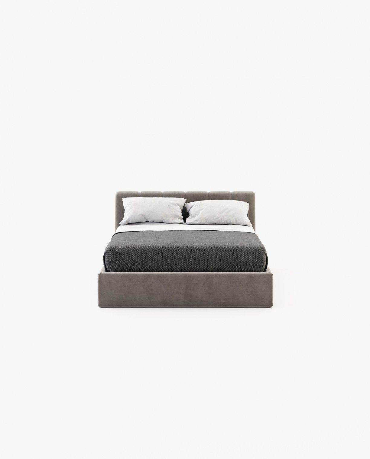 Laskasas NORMA Bed & Headboard Vienna Khaki - Araco Interiors