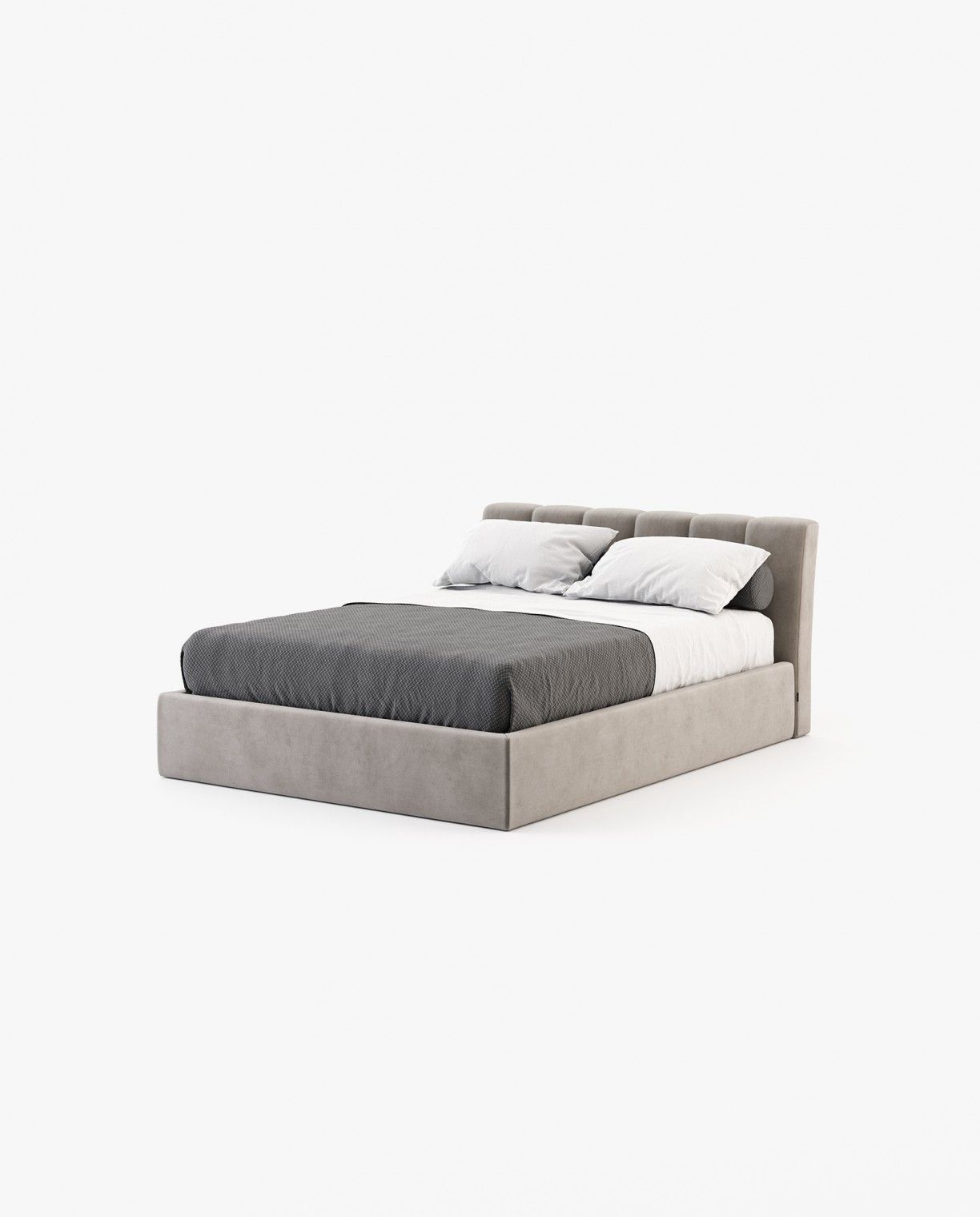 Laskasas NORMA Bed & Headboard Vienna Khaki - Araco Interiors