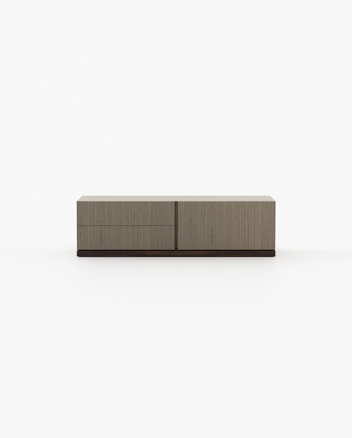 Laskasas PAM Media Unit Aged Oak Veneer Matte - Araco Interiors
