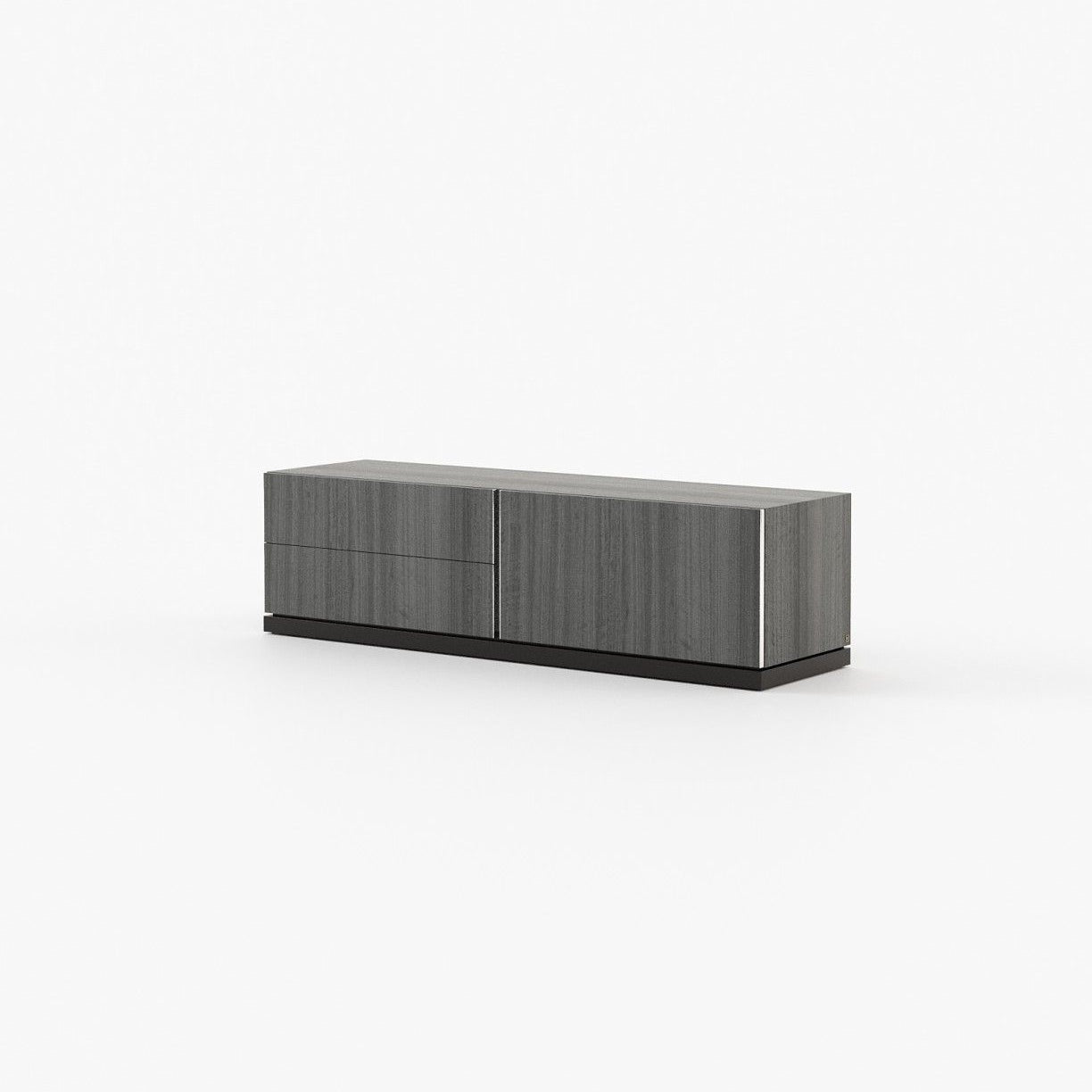 Laskasas PAM Media Unit Grey Eucalyptus Veneer Matte - Araco Interiors