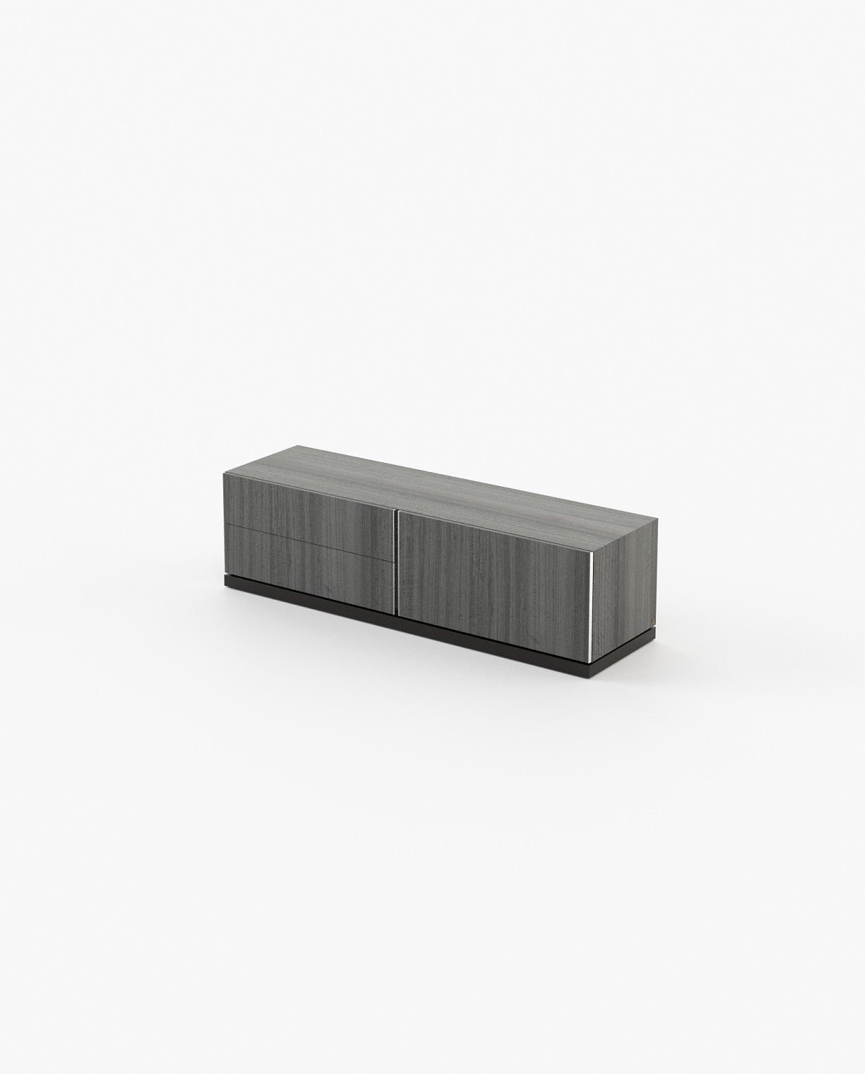 Laskasas PAM Media Unit Grey Eucalyptus Veneer Matte - Araco Interiors