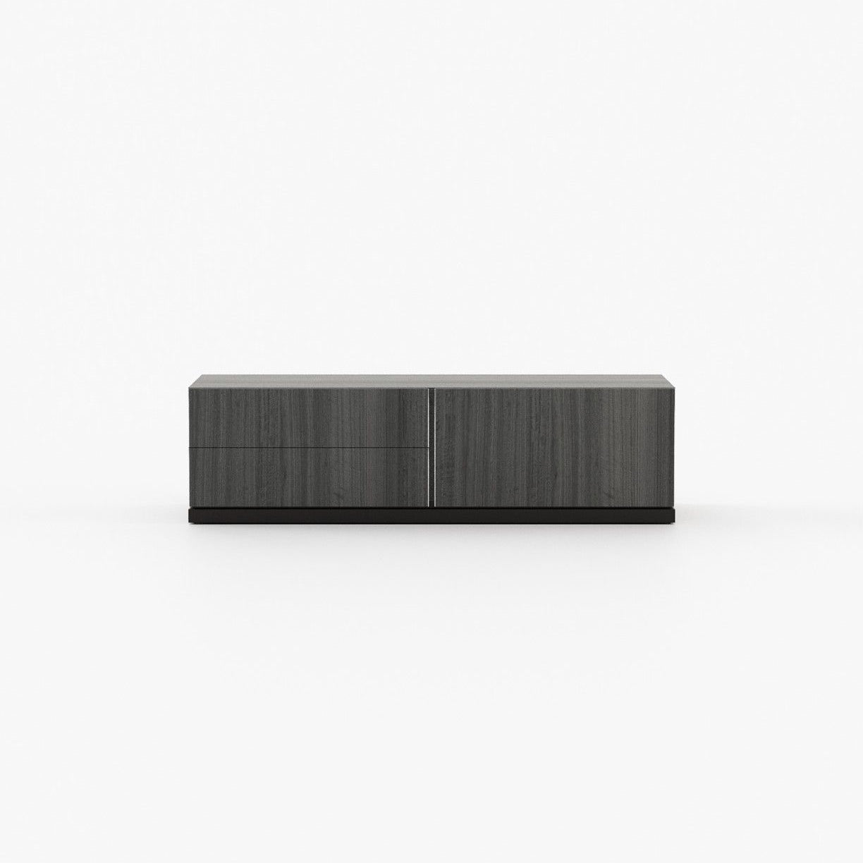 Laskasas PAM Media Unit Grey Eucalyptus Veneer Matte - Araco Interiors