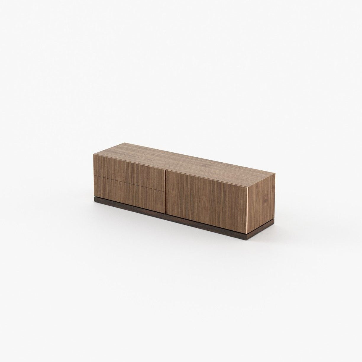 Laskasas PAM Media Unit Walnut Veneer Matte - Araco Interiors