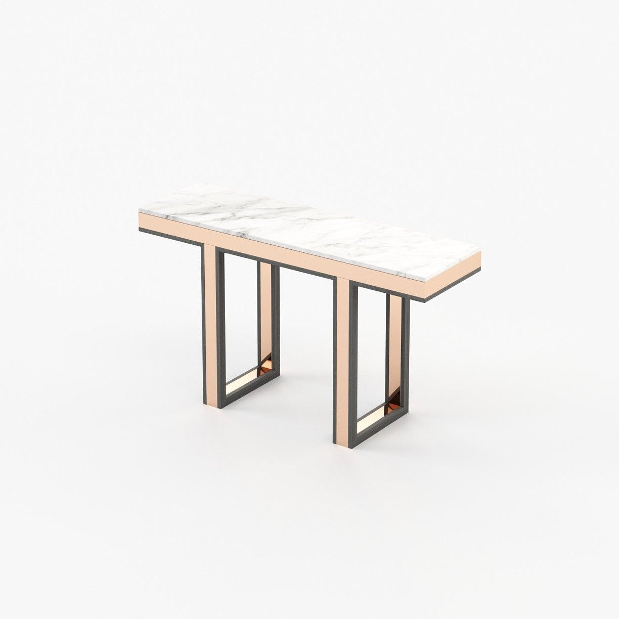 Laskasas PEARL Console Table Grey Eucalyptus Veneer Matte - Araco Interiors