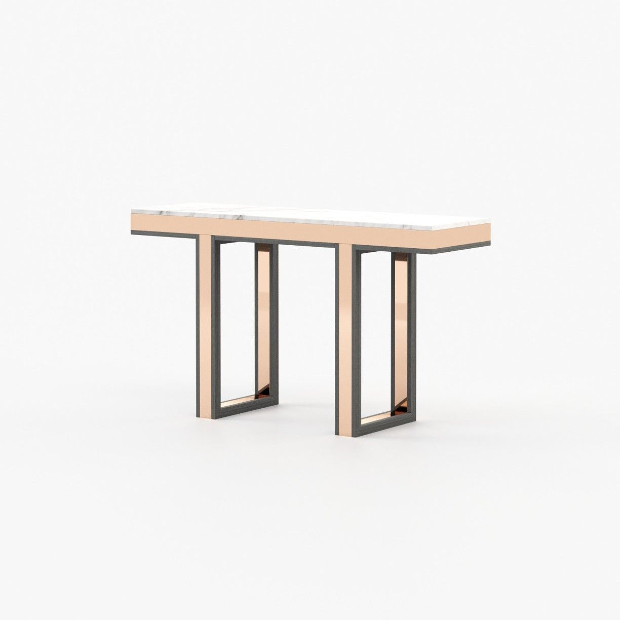 Laskasas PEARL Console Table Grey Eucalyptus Veneer Matte - Araco Interiors