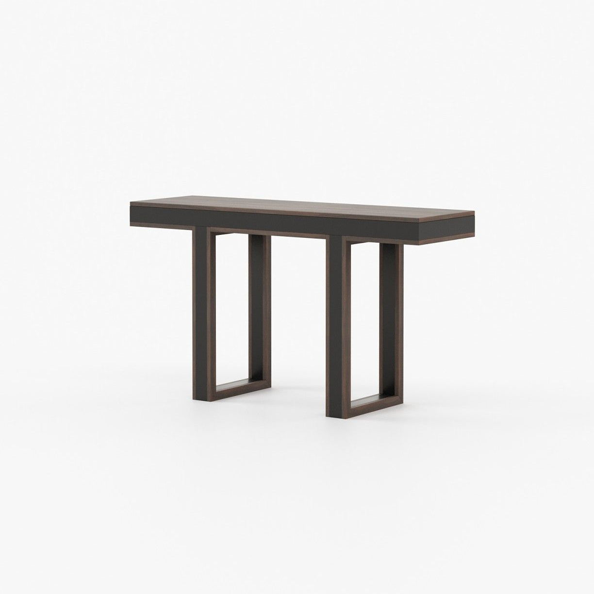 Laskasas PEARL Console Table Smoked Eucalyptus Veneer Matte - Araco Interiors