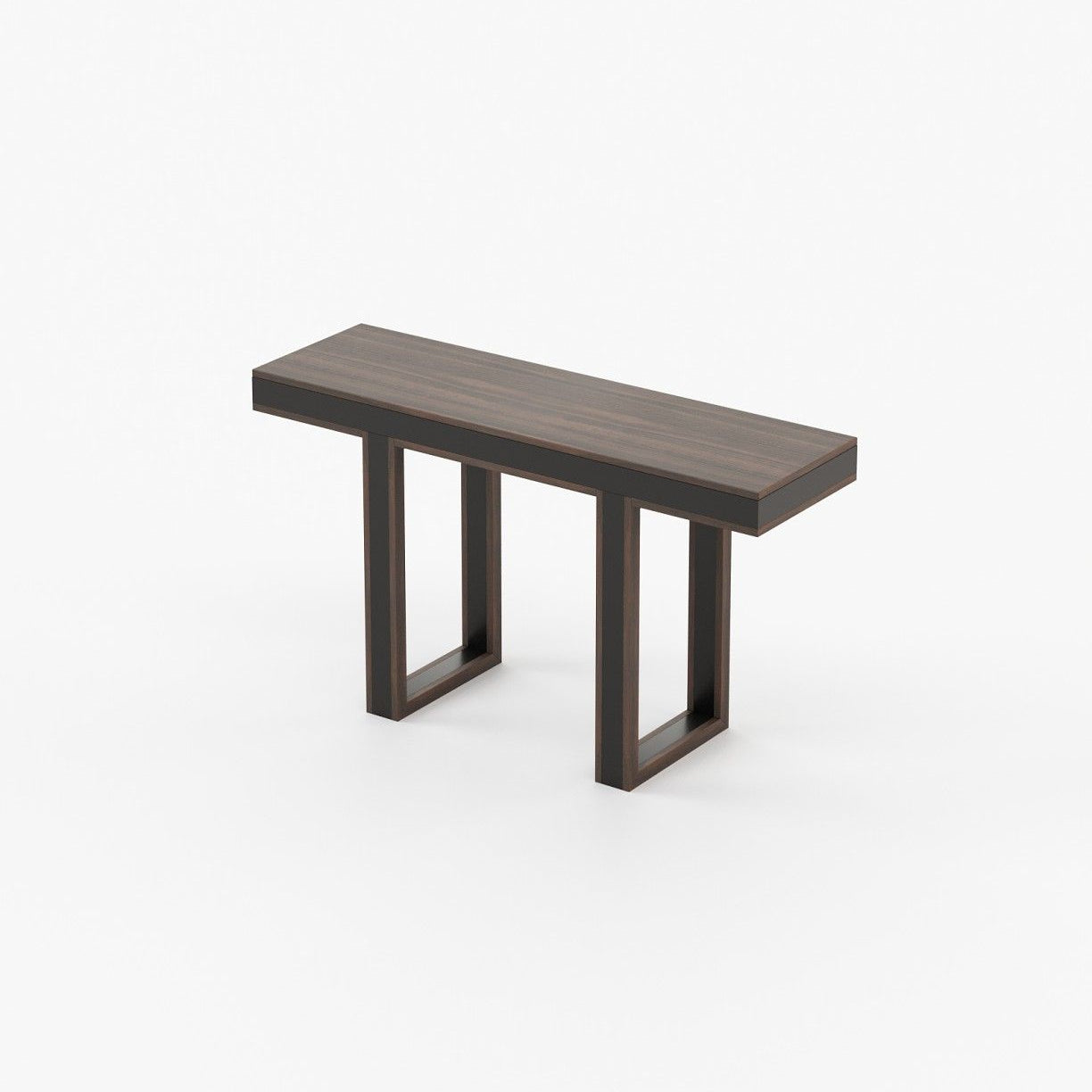 Laskasas PEARL Console Table Smoked Eucalyptus Veneer Matte - Araco Interiors