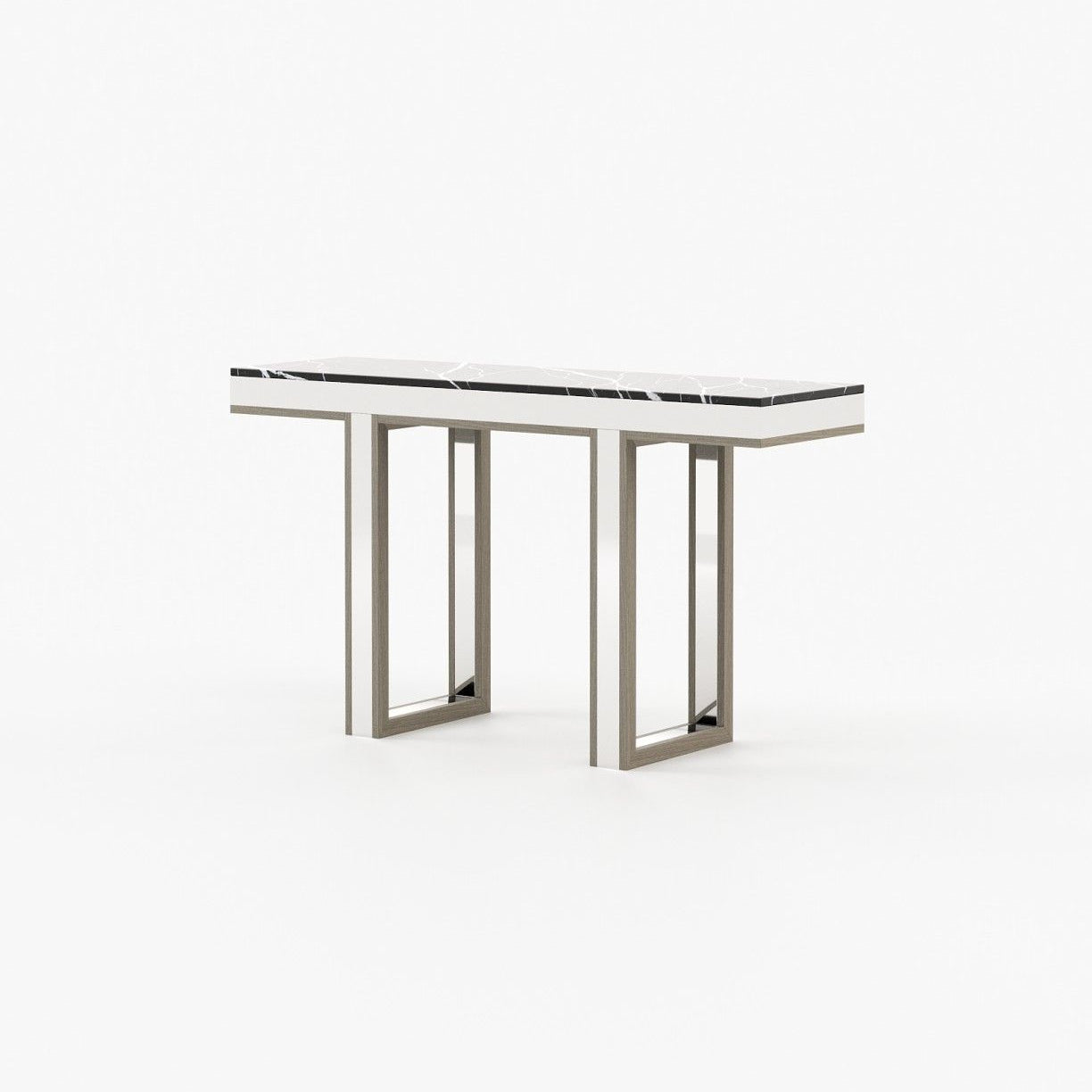 Laskasas PEARL Dining & Bar Table Aged Oak Veneer Matte - Araco Interiors