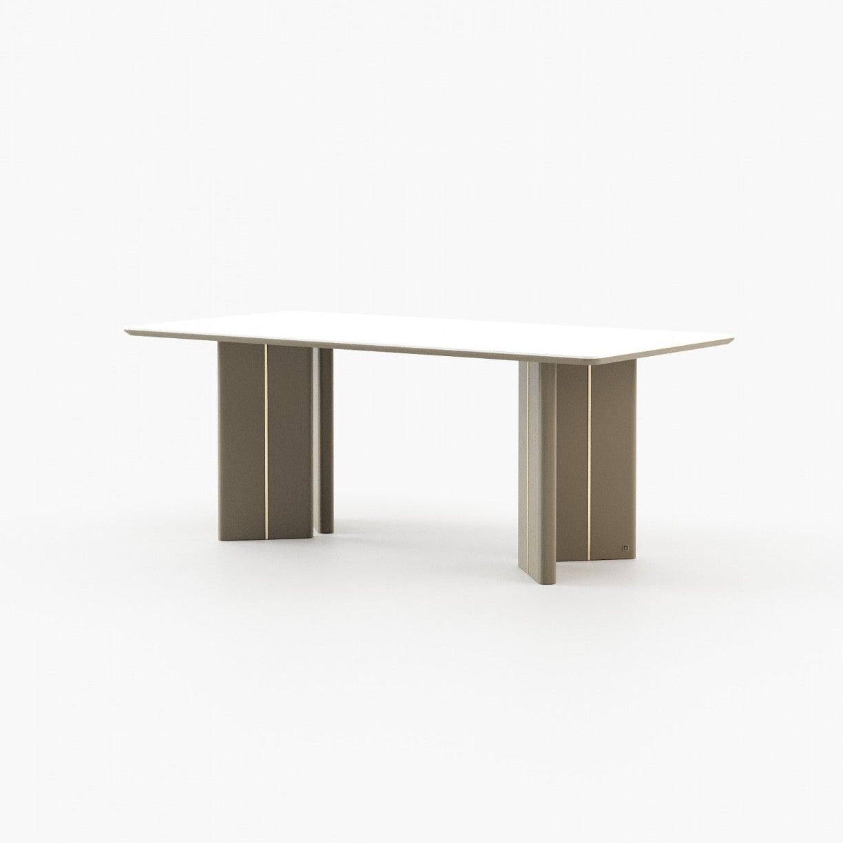 Laskasas PONZA Dining & Bar Table Beige Grey Lacquer Matte - Araco Interiors
