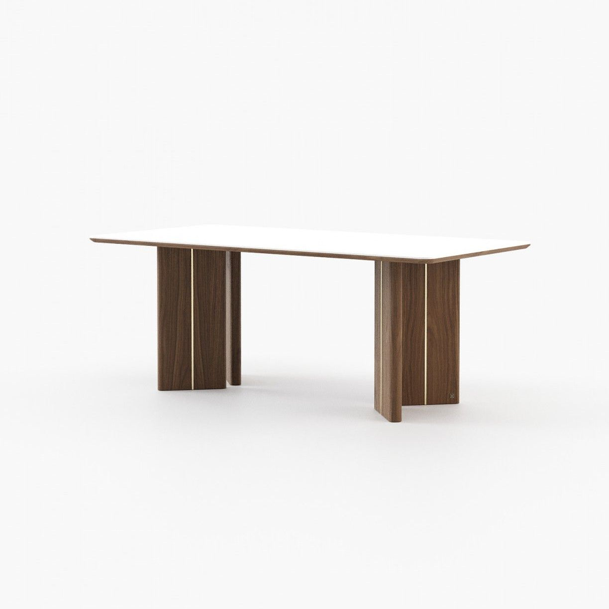 Laskasas PONZA Dining & Bar Table Walnut Veneer Matte - Araco Interiors