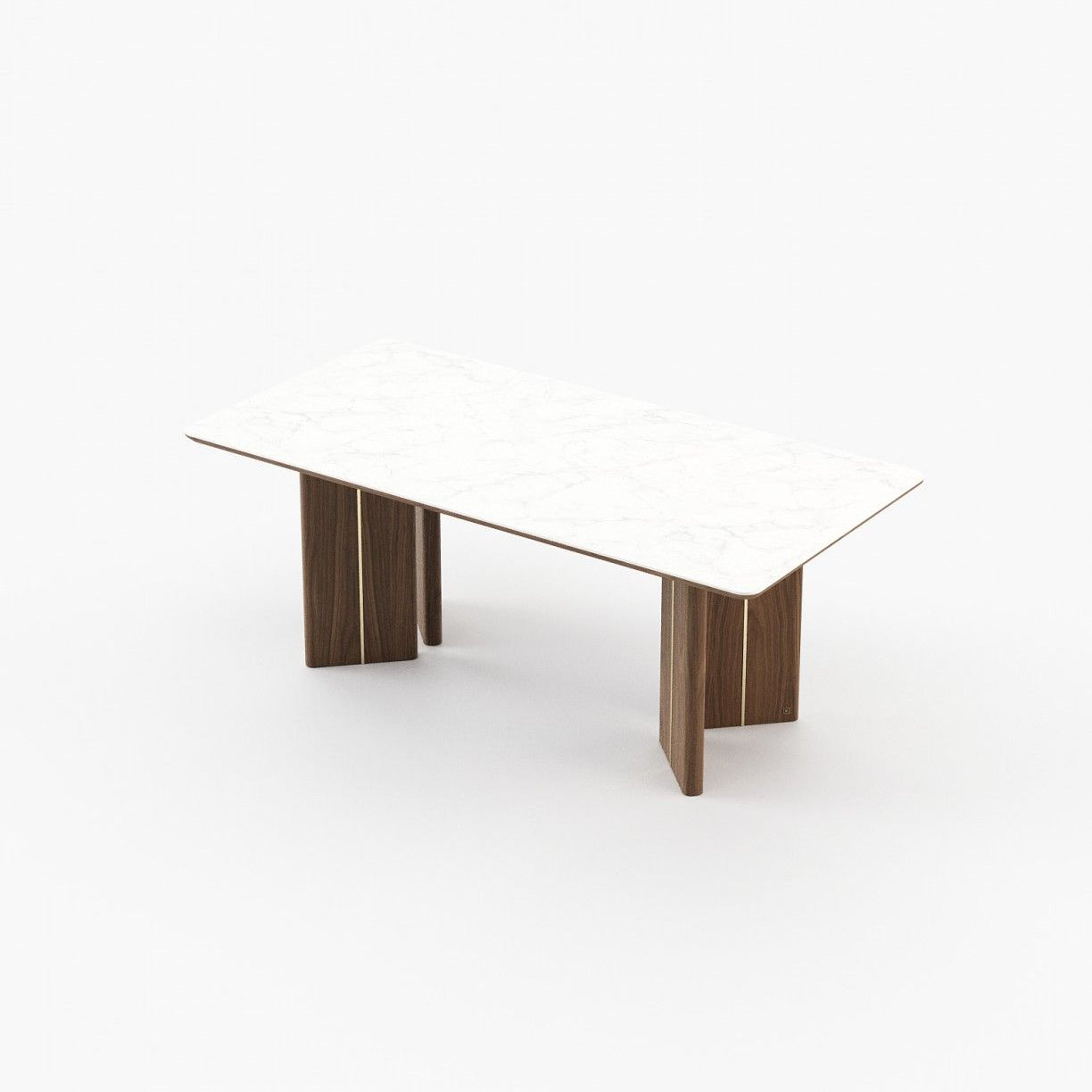 Laskasas PONZA Dining & Bar Table Walnut Veneer Matte - Araco Interiors